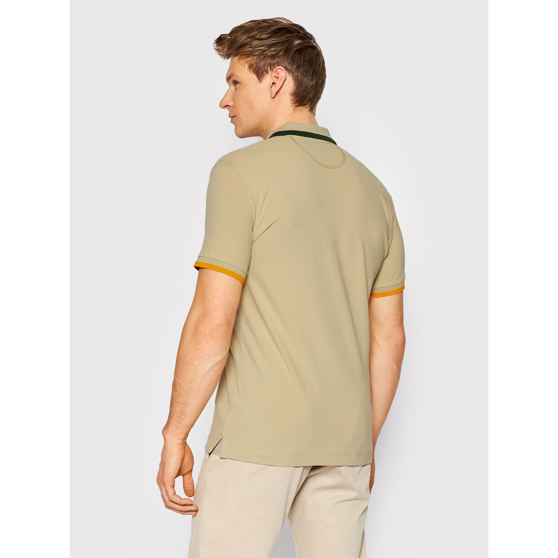 La Martina Polo majica TMP006 PK001 Bež Slim Fit - Pepit.si