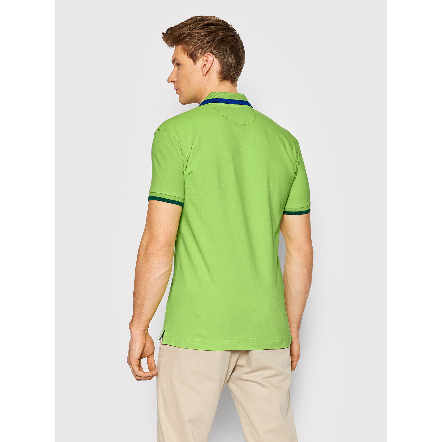 La Martina Polo majica TMP006 PK001 Zelena Slim Fit - Pepit.si