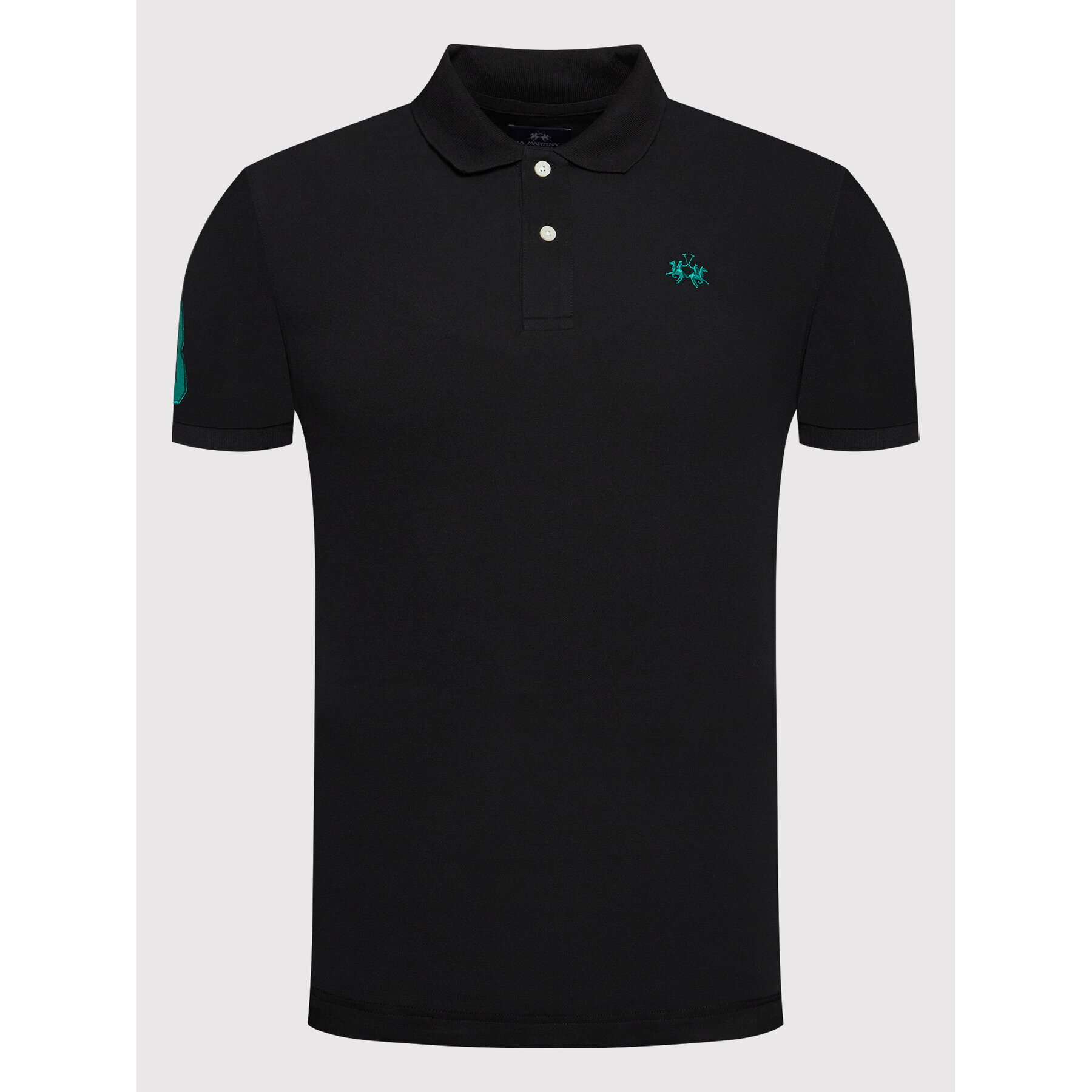 La Martina Polo majica TMP300 PK001 Črna Slim Fit - Pepit.si