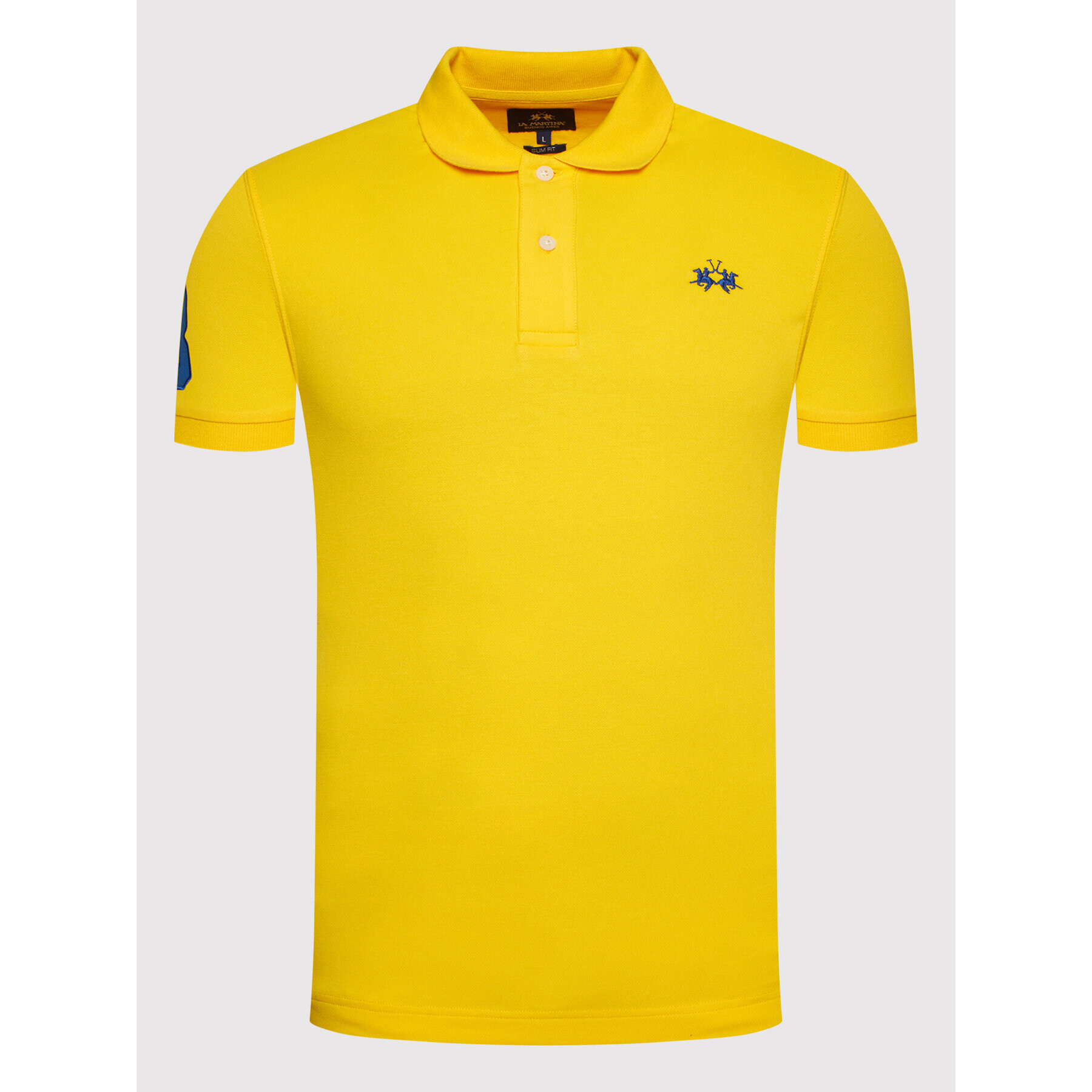 La Martina Polo majica TMP300 PK001 Rumena Slim Fit - Pepit.si