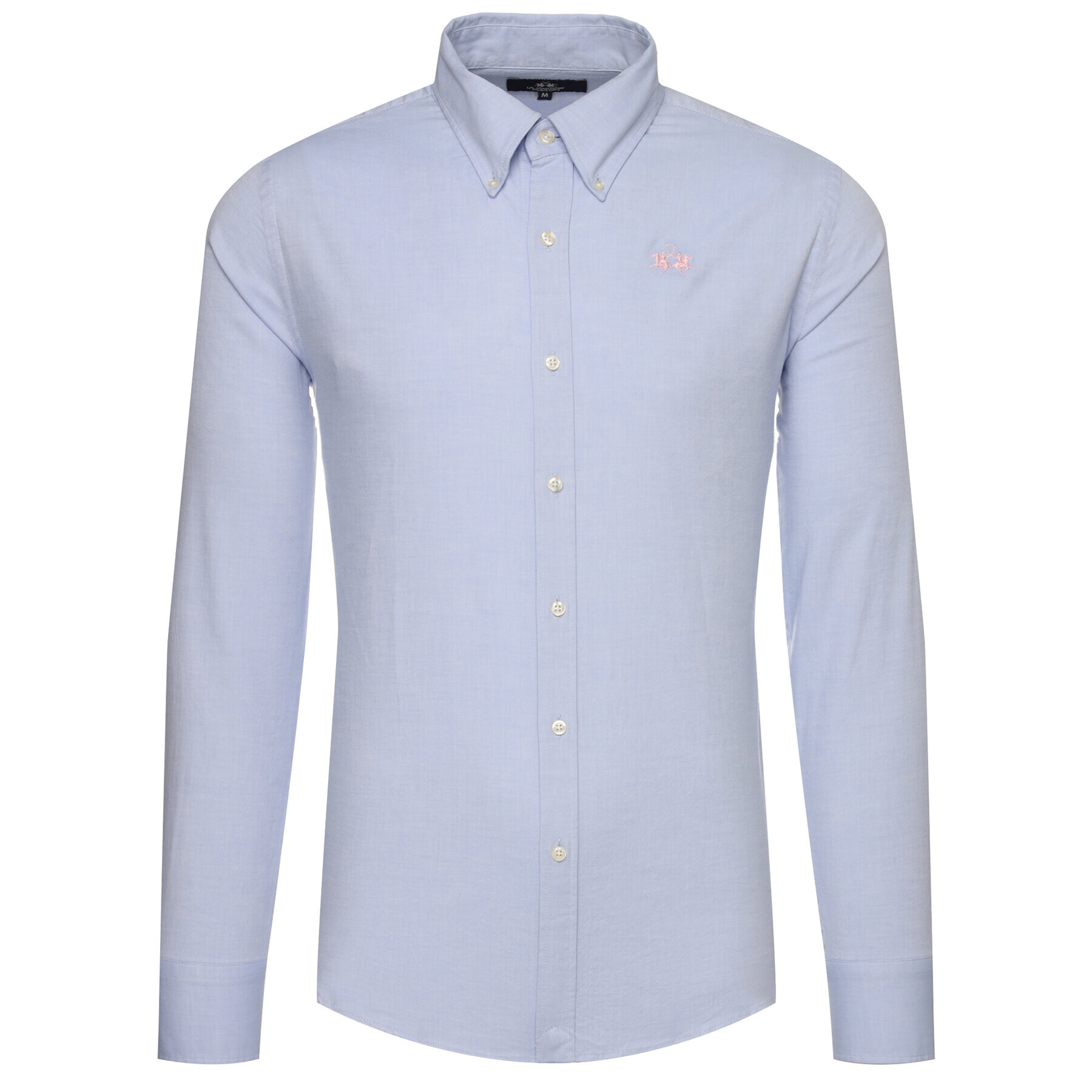 La Martina Srajca CCMC03 OX014 Modra Slim Fit - Pepit.si