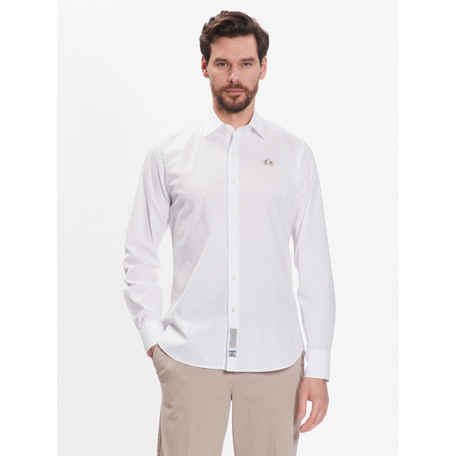 La Martina Srajca VMC002 PP483 Bela Slim Fit - Pepit.si