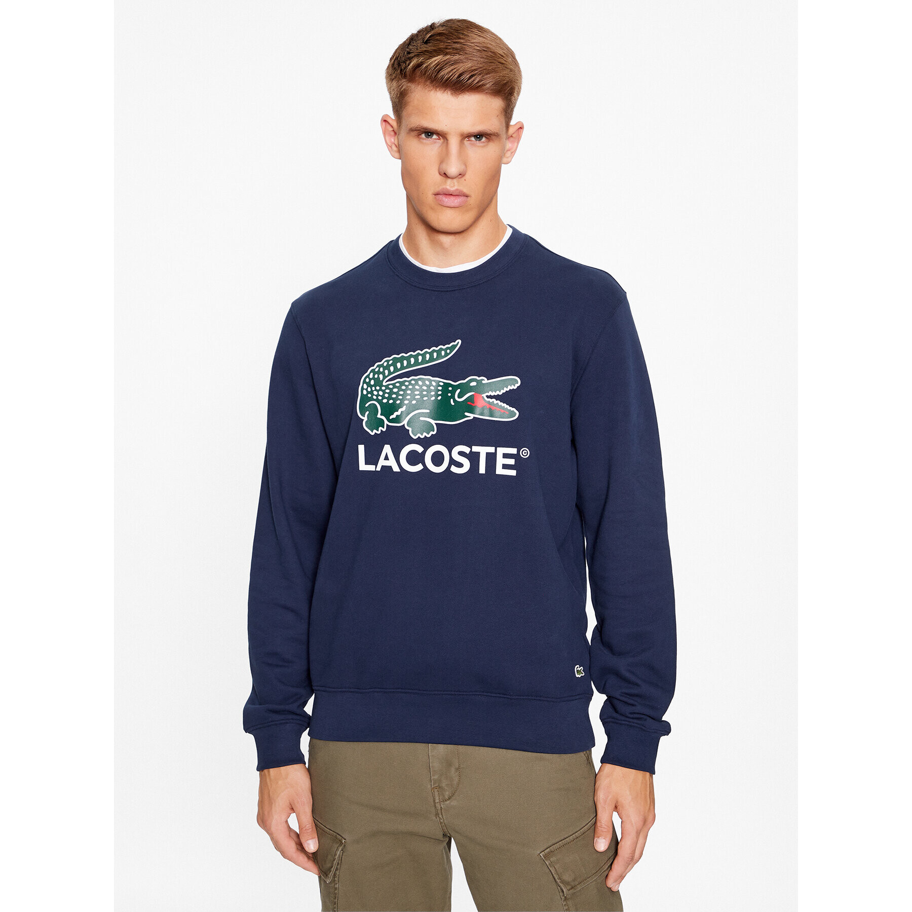 Lacoste Jopa SH1281 Mornarsko modra Regular Fit - Pepit.si