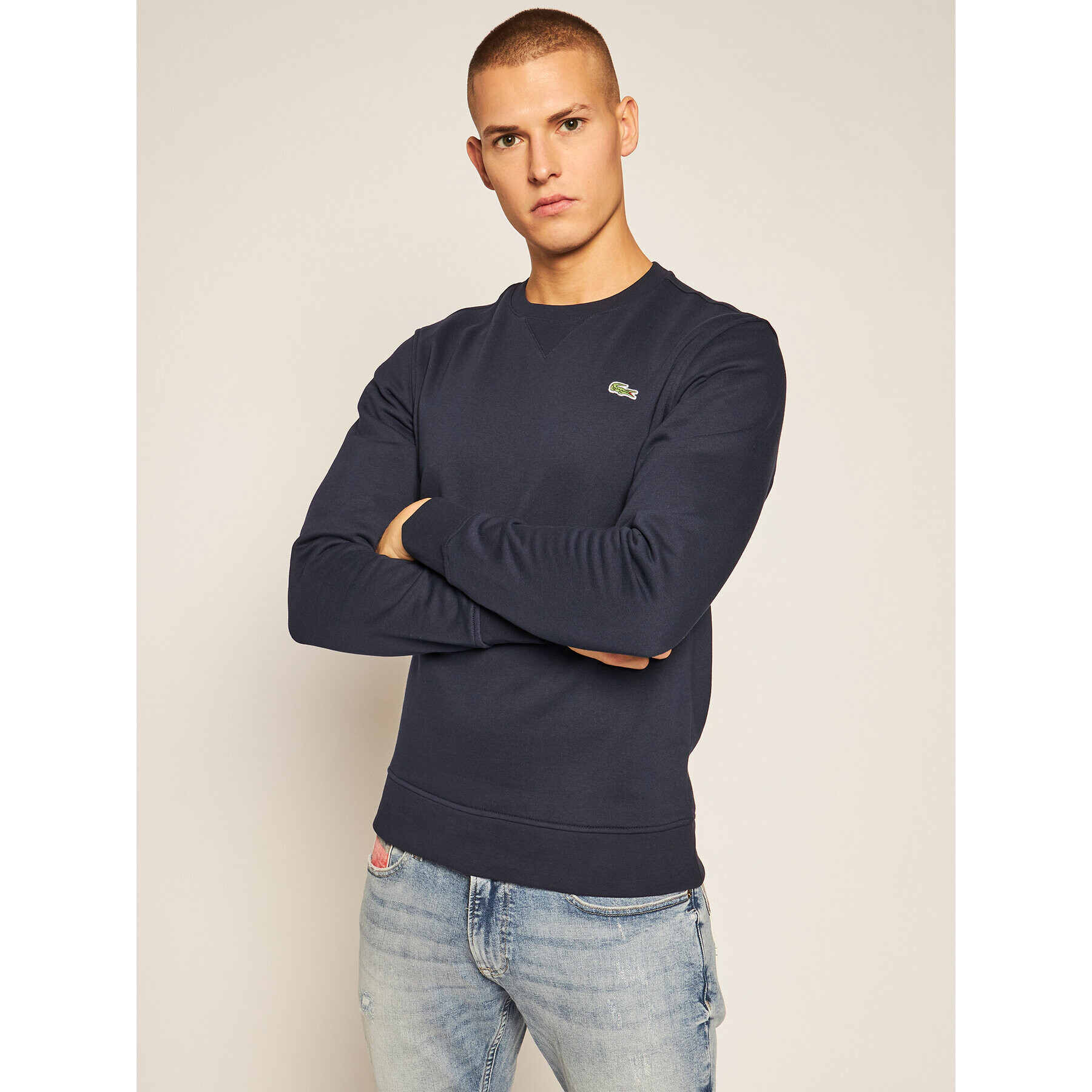 Lacoste Jopa SH1505 Mornarsko modra Regular Fit - Pepit.si