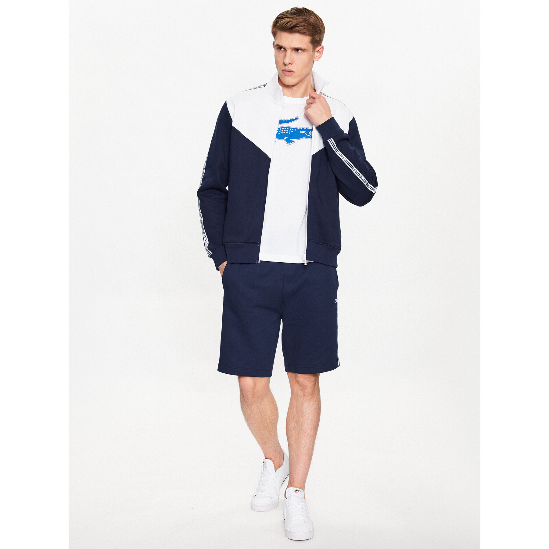 Lacoste Jopa SH5808 Mornarsko modra Regular Fit - Pepit.si