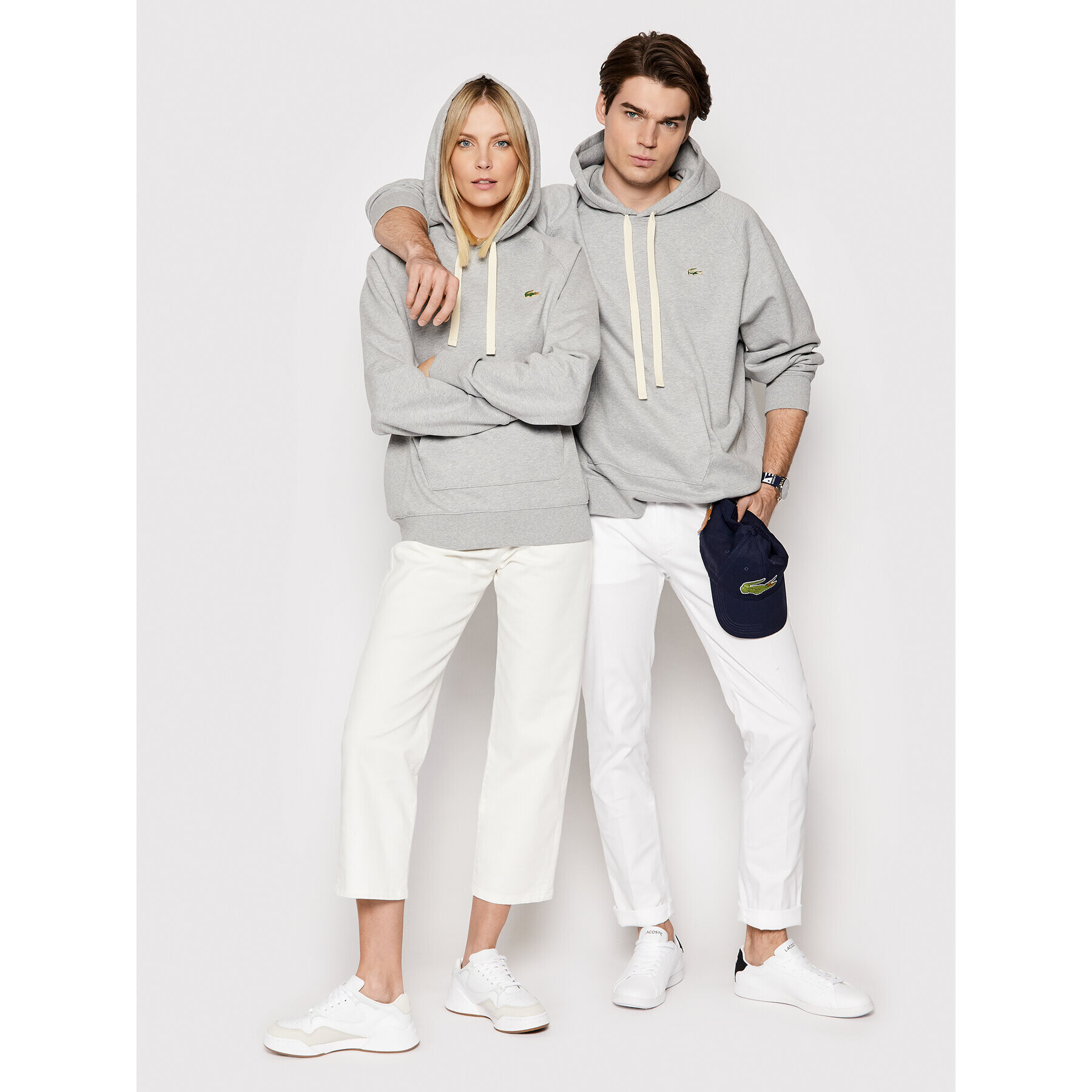 Lacoste Jopa Unisex SH9202 Siva Loose Fit - Pepit.si