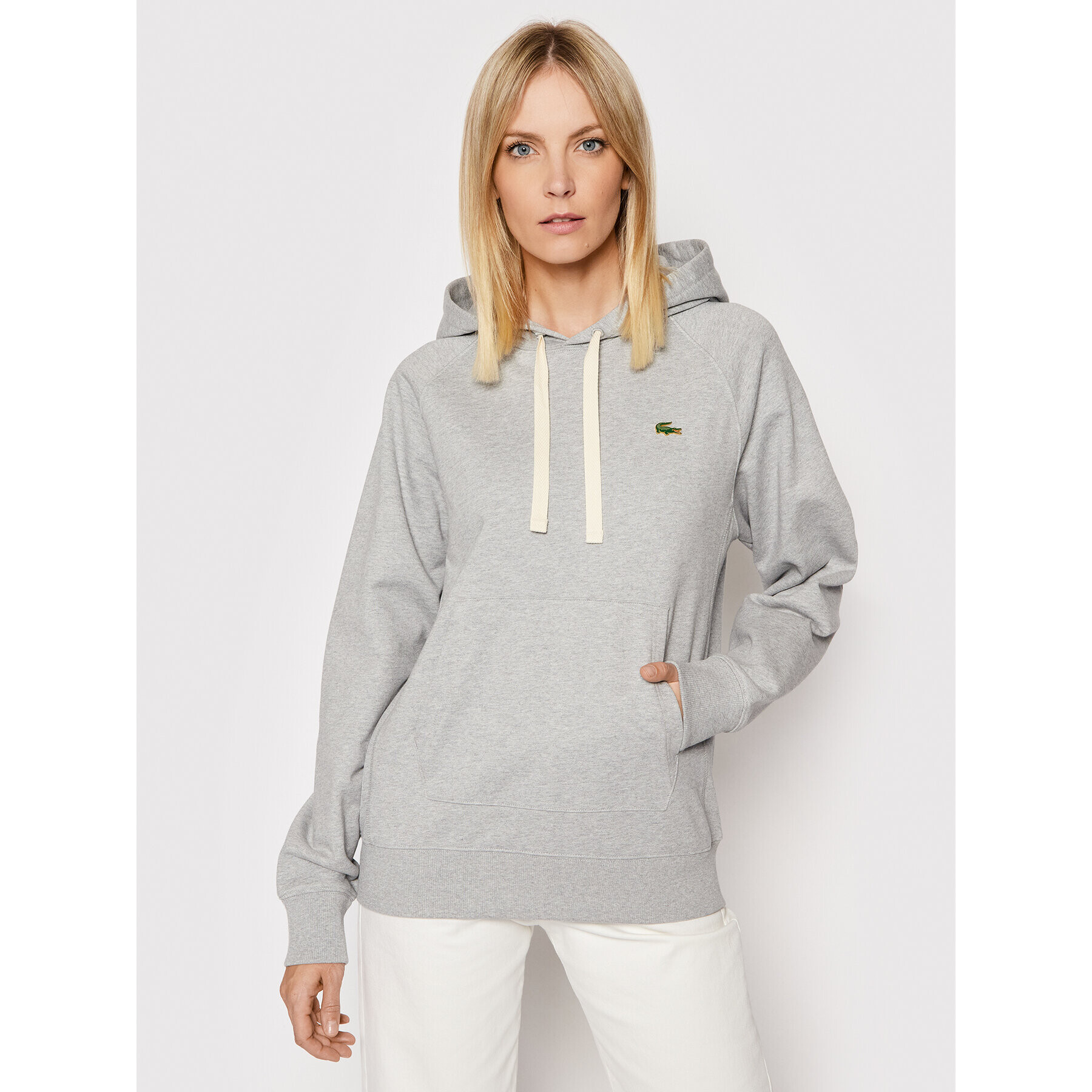 Lacoste Jopa Unisex SH9202 Siva Loose Fit - Pepit.si