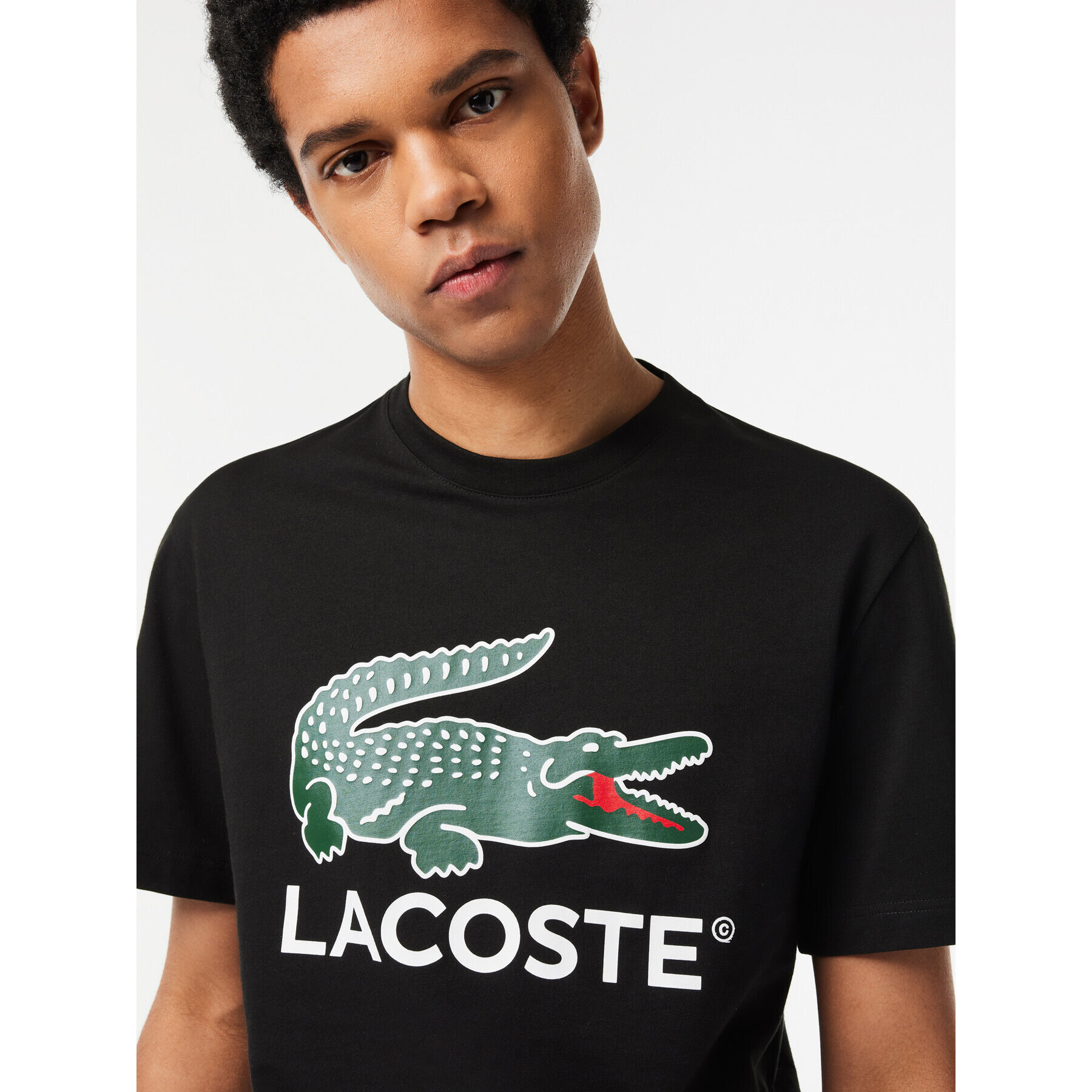 Lacoste Majica TH1285 Črna Regular Fit - Pepit.si