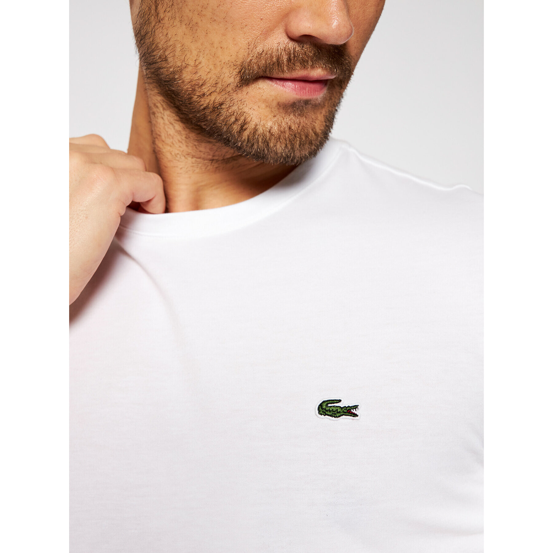 Lacoste Majica TH2038 Bela Regular Fit - Pepit.si