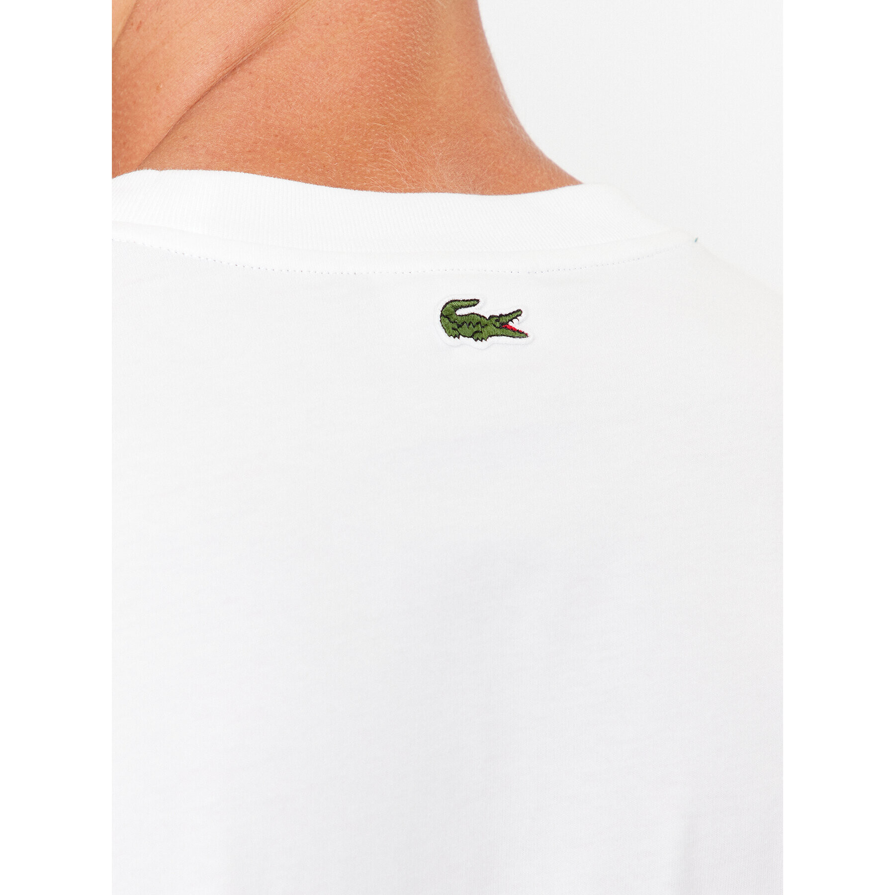 Lacoste Majica TH5511 Bela Loose Fit - Pepit.si