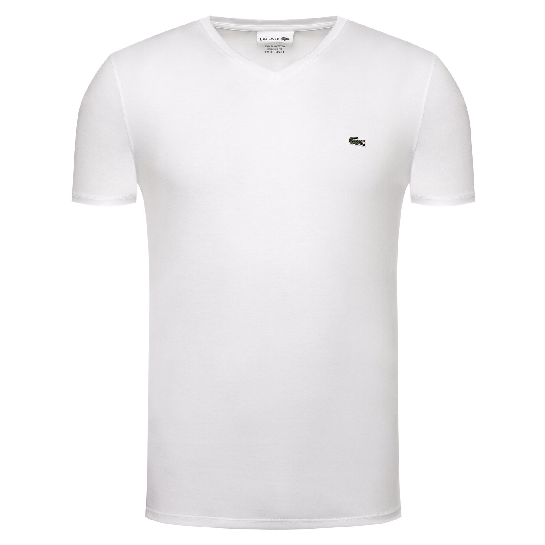 Lacoste Majica TH6710 Bela Regular Fit - Pepit.si