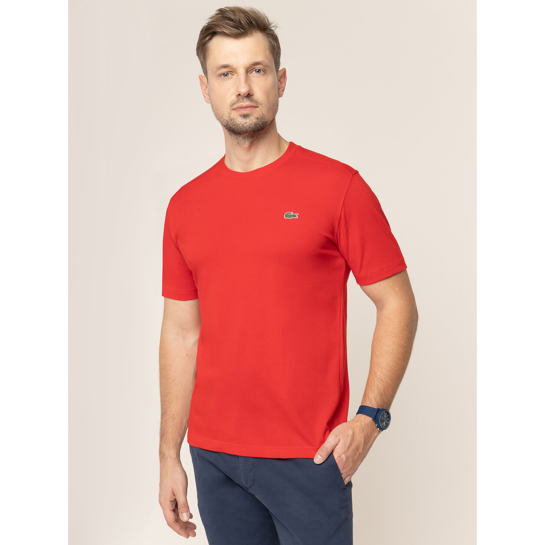 Lacoste Majica TH7618 Rdeča Regular Fit - Pepit.si