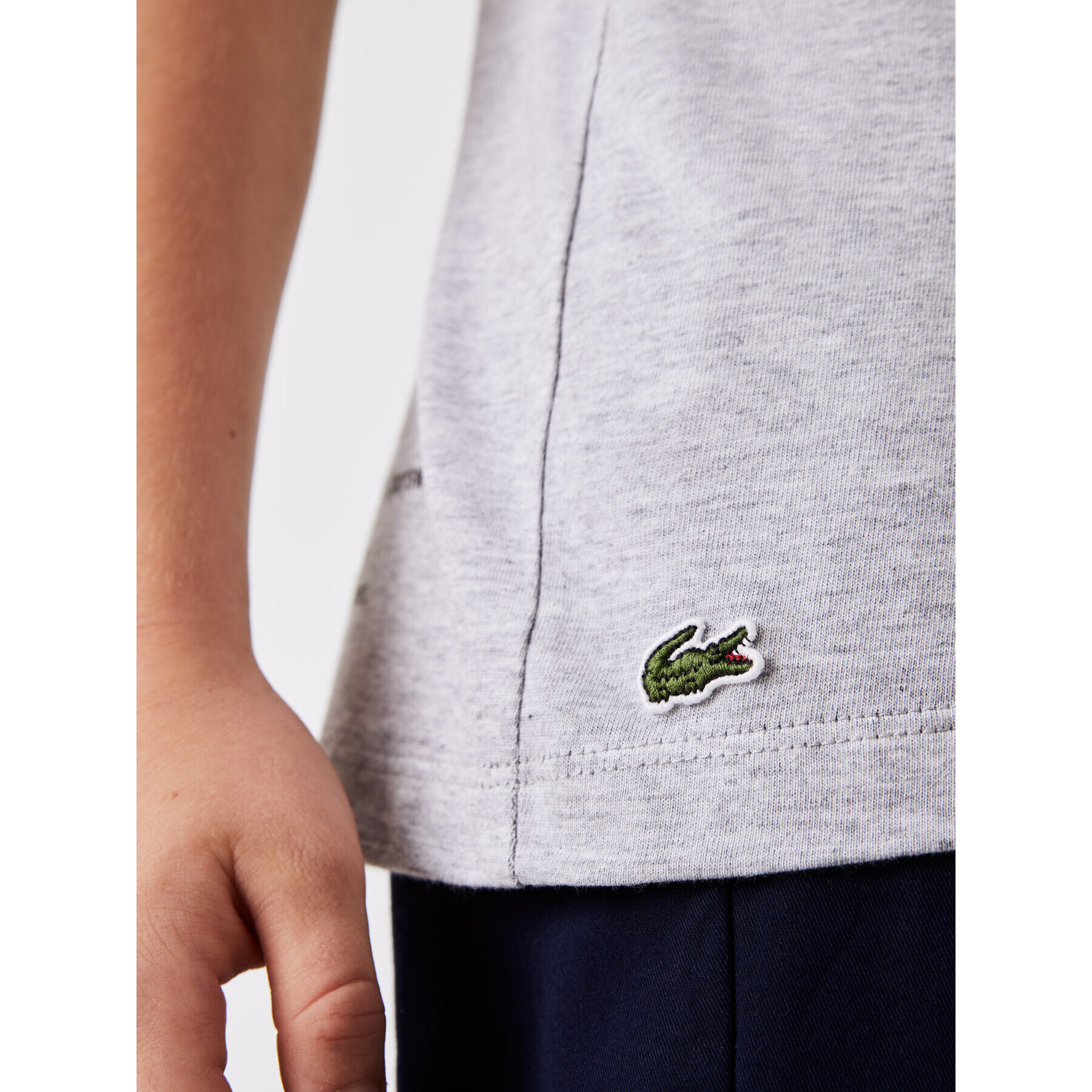 Lacoste Majica TJ0641 Siva Regular Fit - Pepit.si