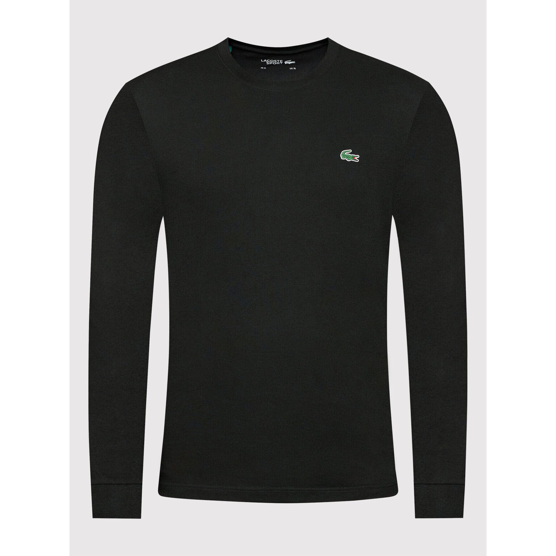 Lacoste Majica z dolgimi rokavi TH0123 Črna Classic Fit - Pepit.si