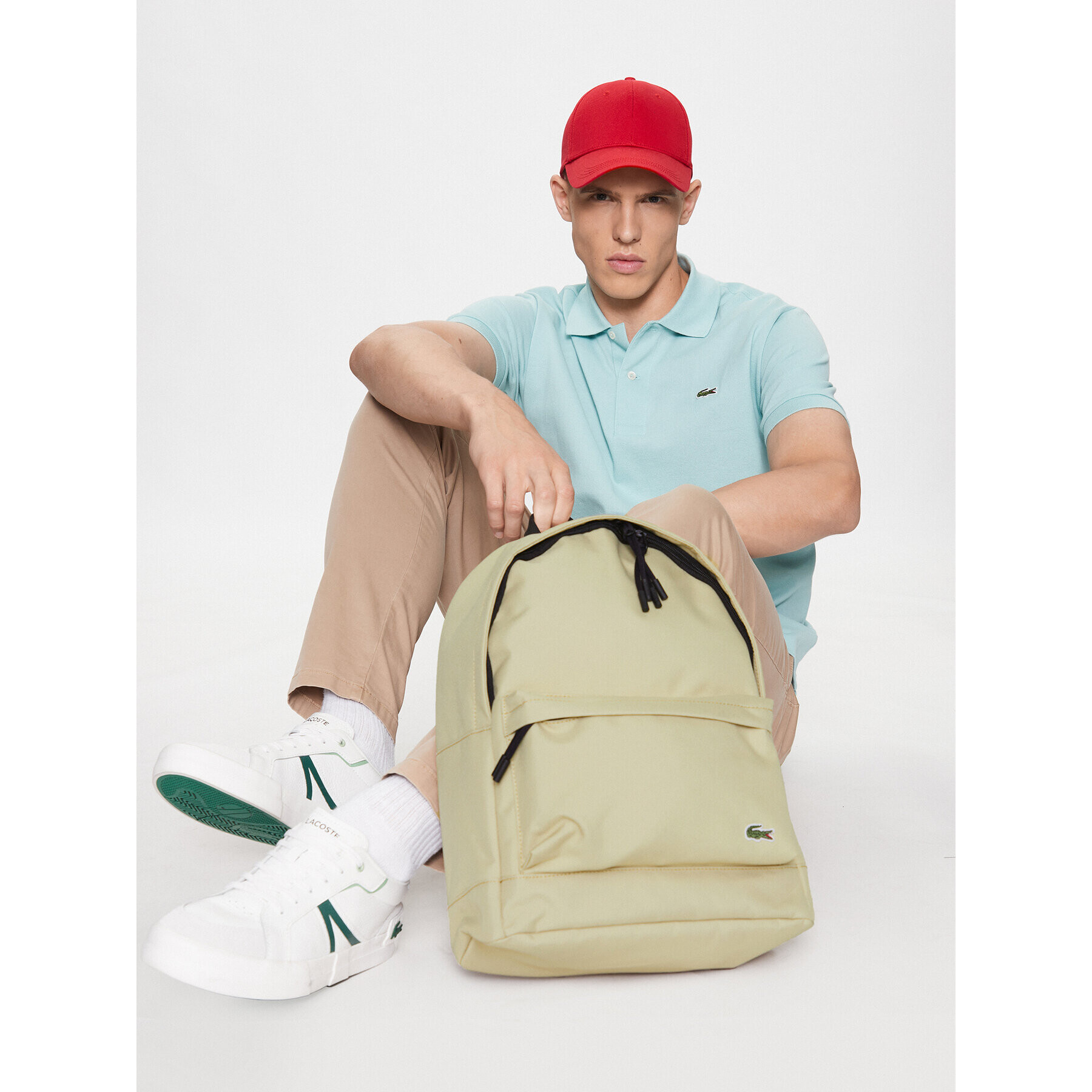 Lacoste Nahrbtnik Backpack NH4099NE Bež - Pepit.si