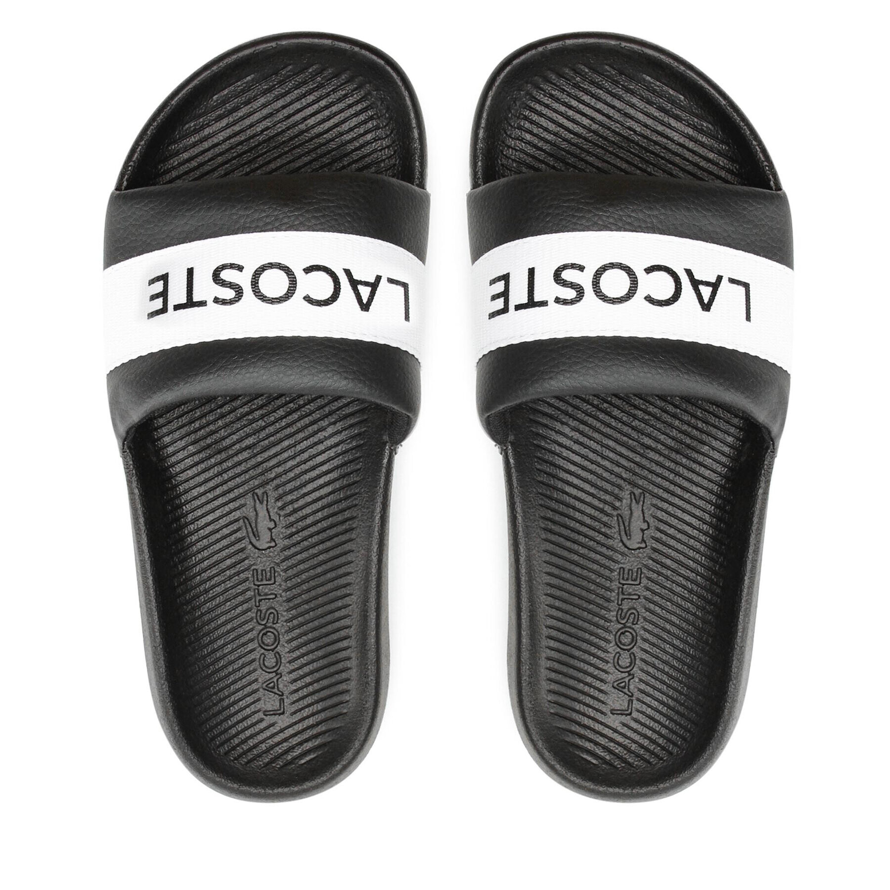 Lacoste Natikači Croco Slide 0721 1 Cfa 7-41CFA0011312 Črna - Pepit.si