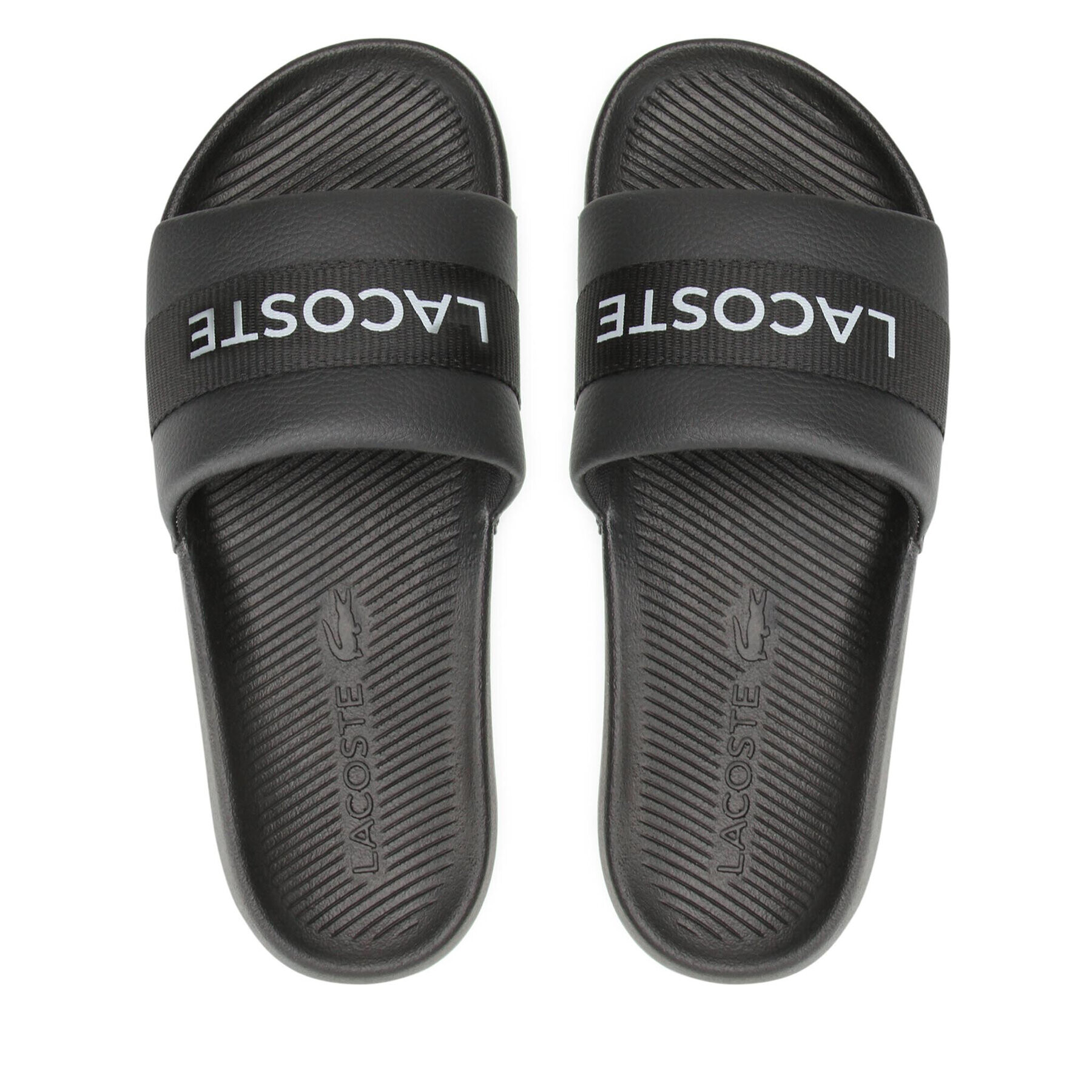 Lacoste Natikači Croco Slide 0721 1 Cma 7-41CMA000702H Črna - Pepit.si