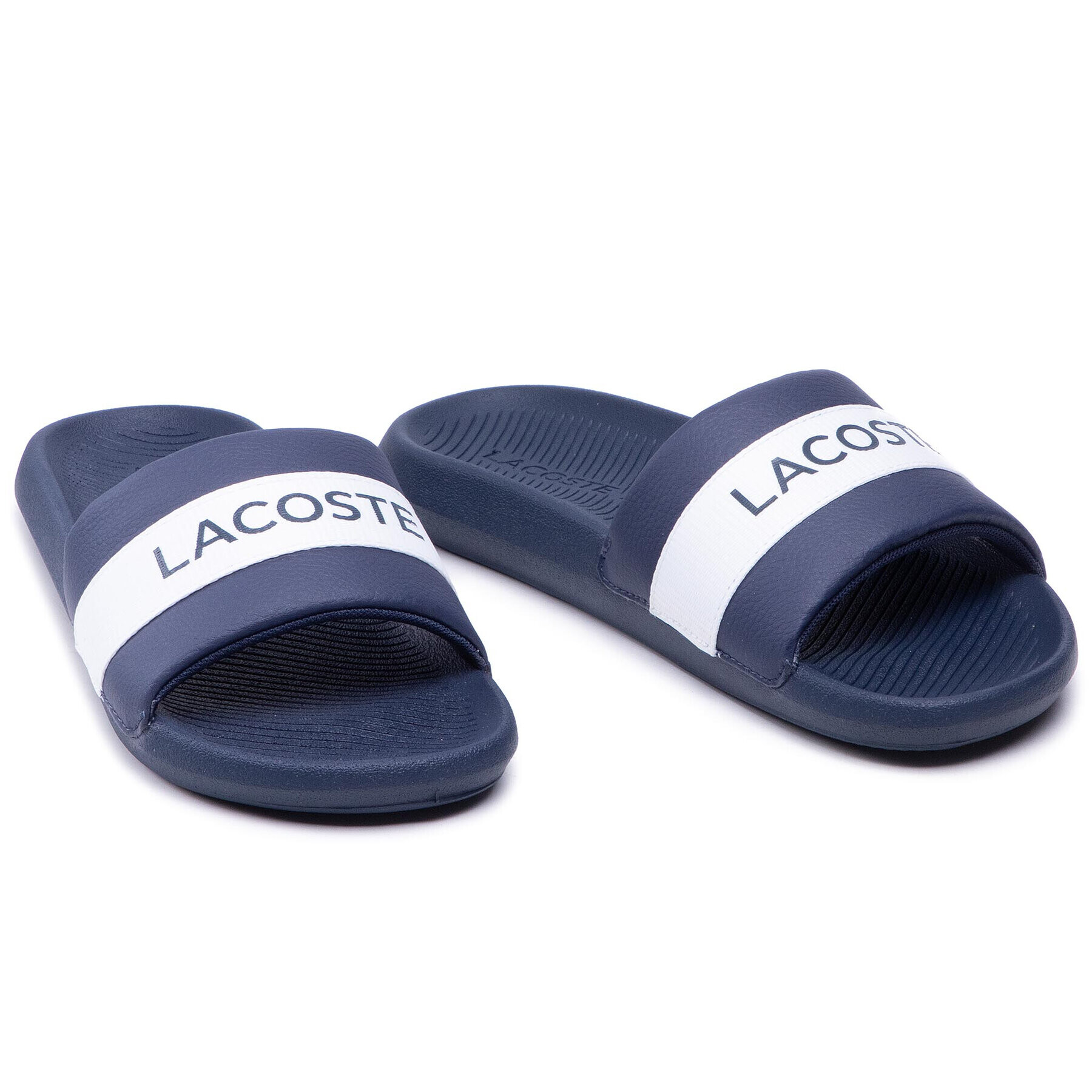 Lacoste Natikači Croco Slide 0721 1 Cma 7-41CMS0007092 Mornarsko modra - Pepit.si