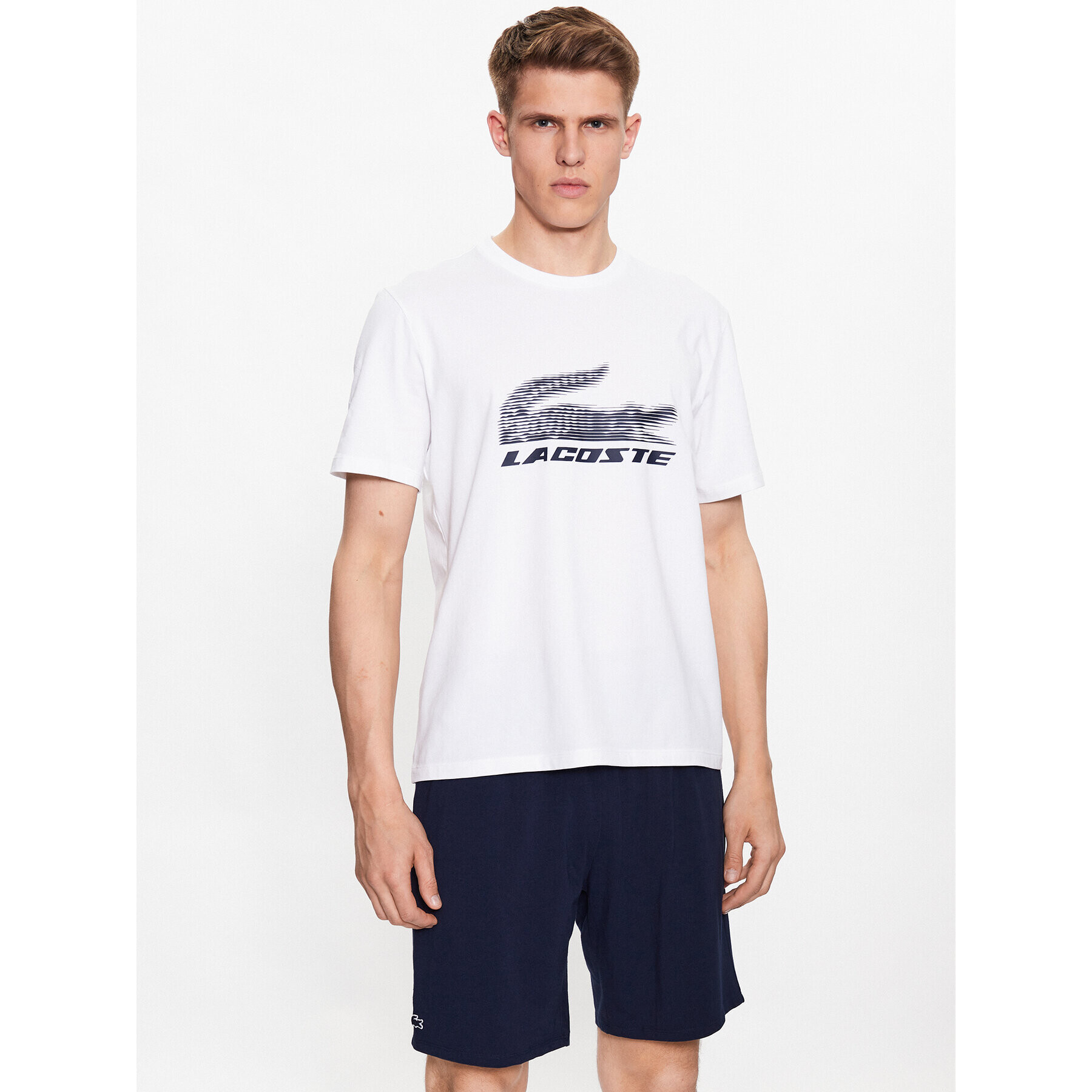 Lacoste Pižama 4H5949 Bela Regular Fit - Pepit.si