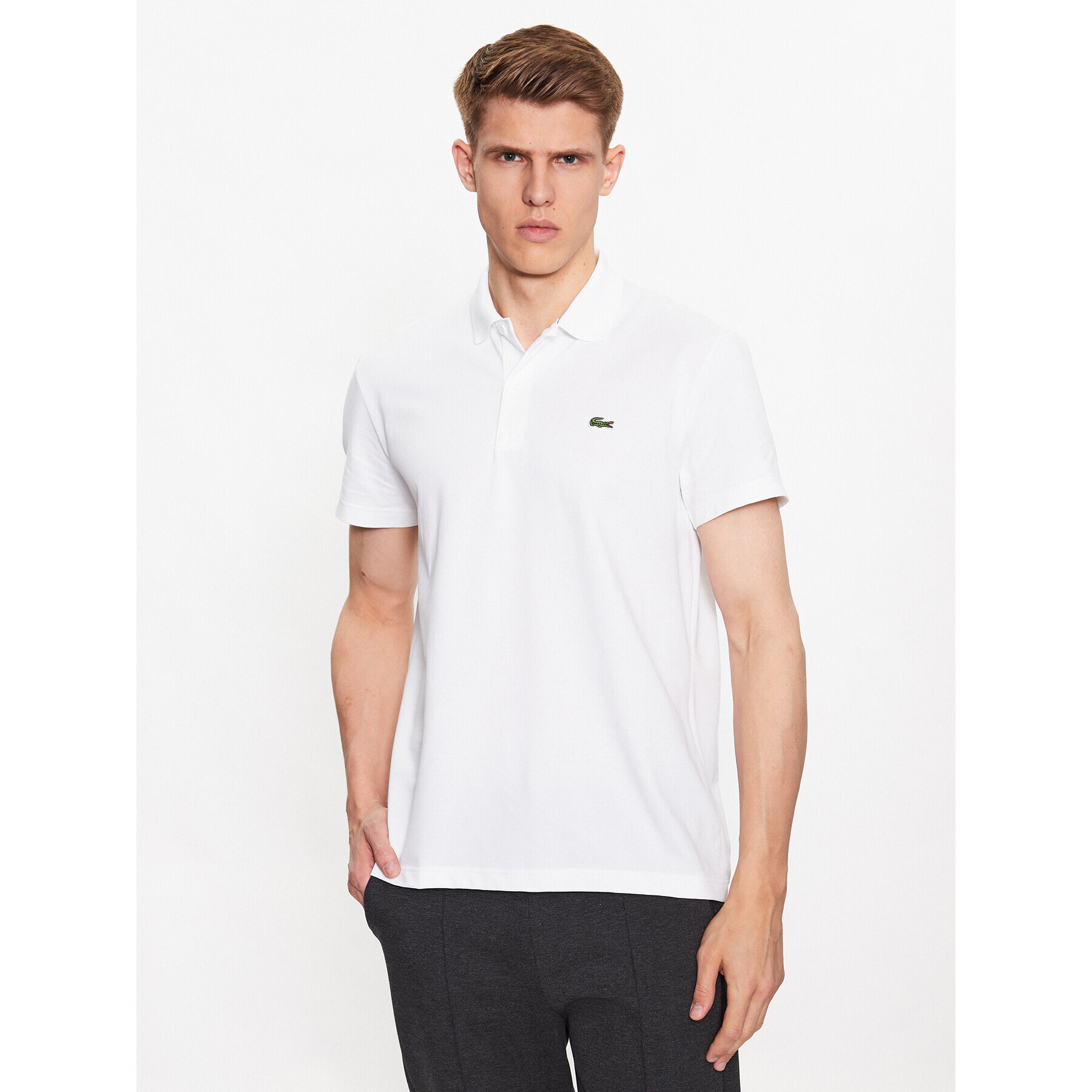 Lacoste Polo majica DH0783 Bela Regular Fit - Pepit.si