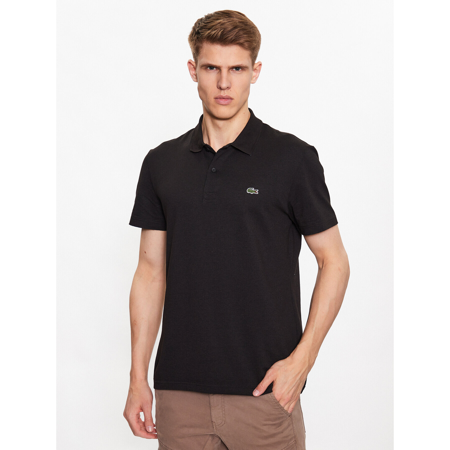 Lacoste Polo majica DH0783 Črna Regular Fit - Pepit.si