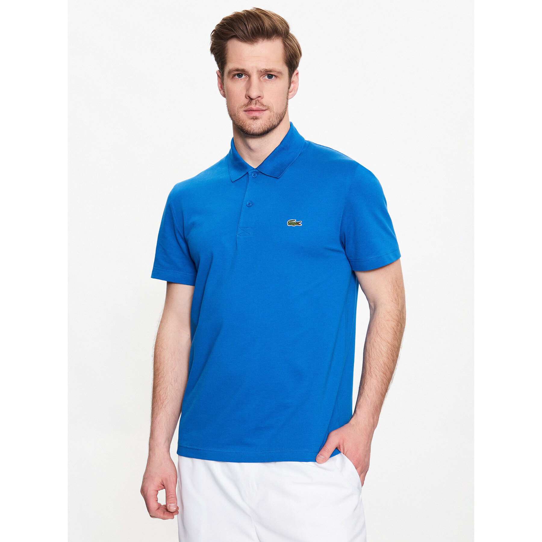 Lacoste Polo majica DH0783 Modra Regular Fit - Pepit.si