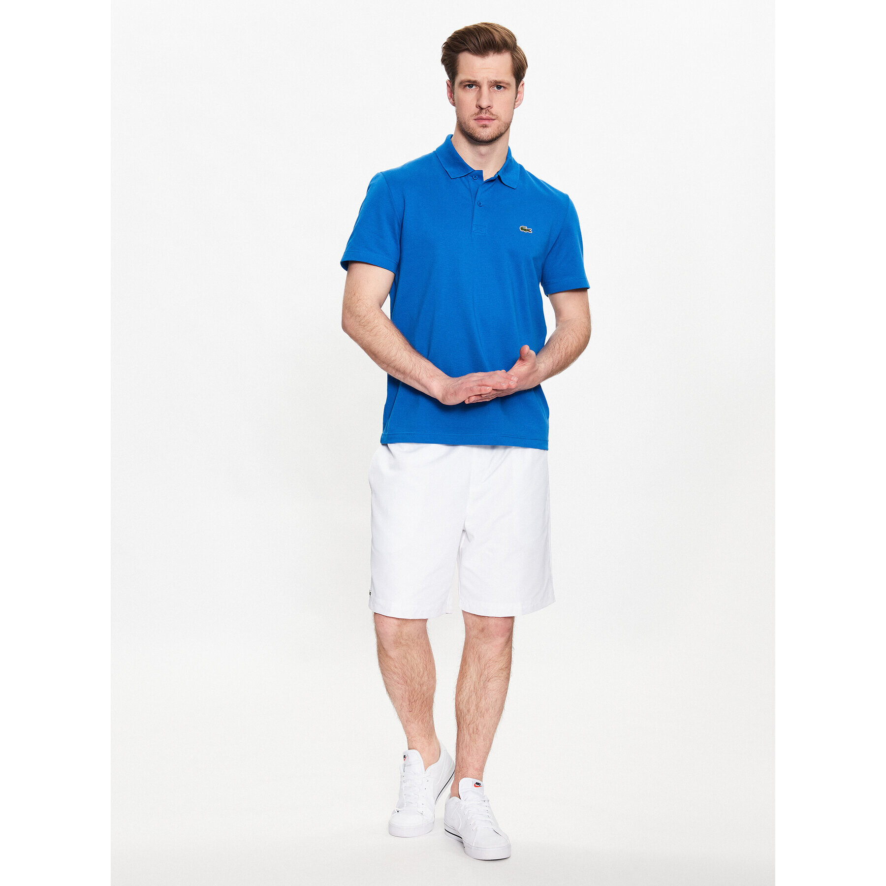 Lacoste Polo majica DH0783 Modra Regular Fit - Pepit.si