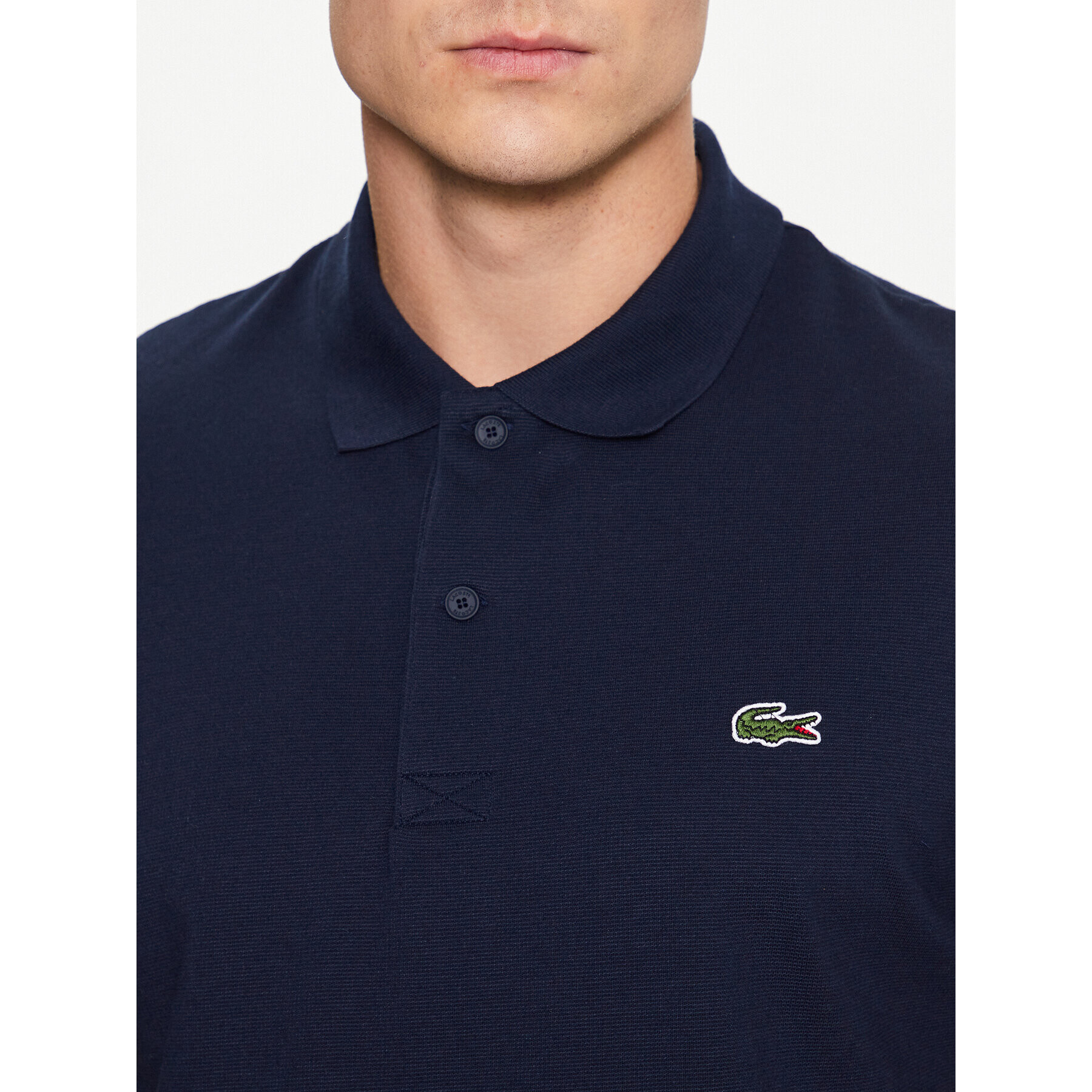 Lacoste Polo majica DH0783 Mornarsko modra Regular Fit - Pepit.si