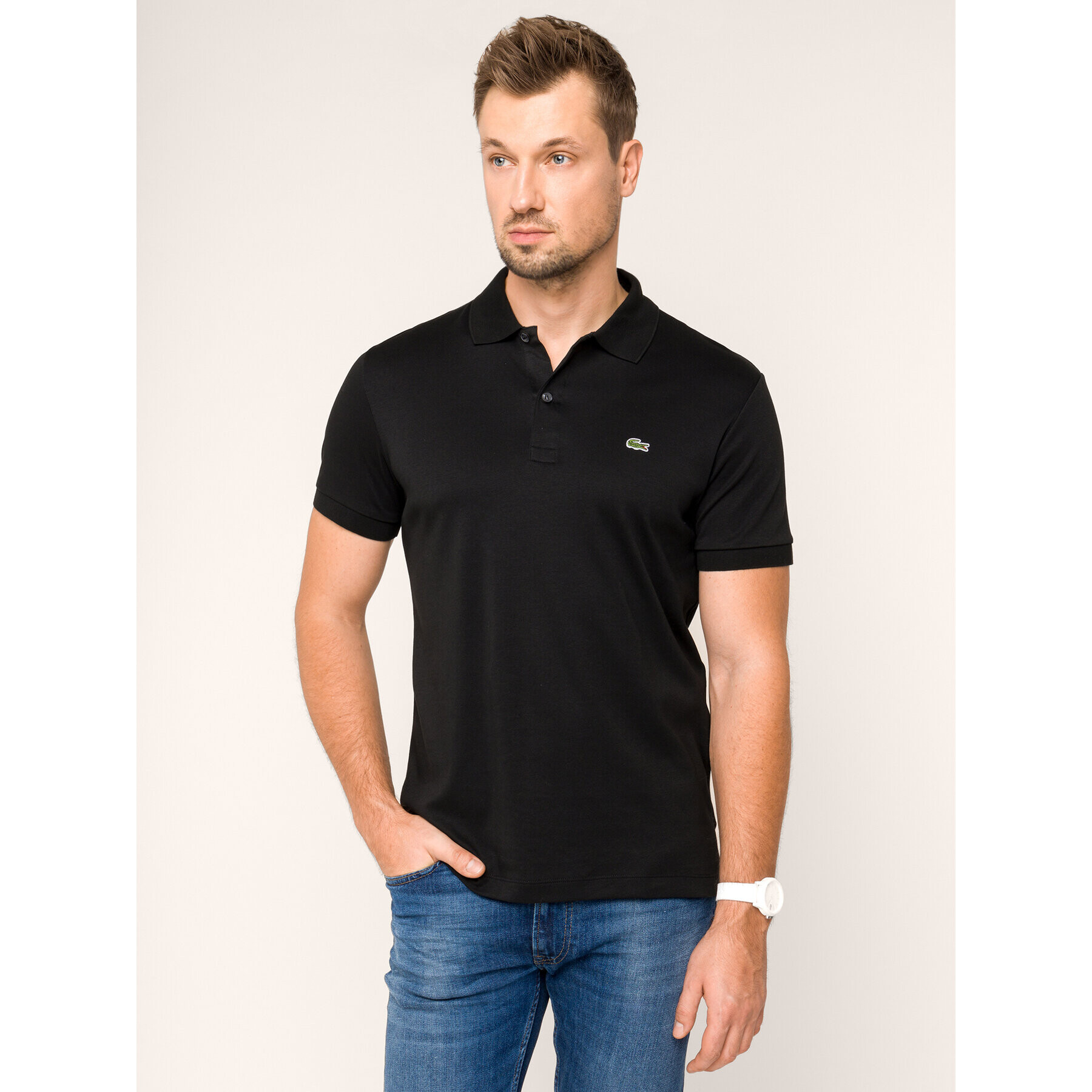 Lacoste Polo majica DH2050 Črna Regular Fit - Pepit.si