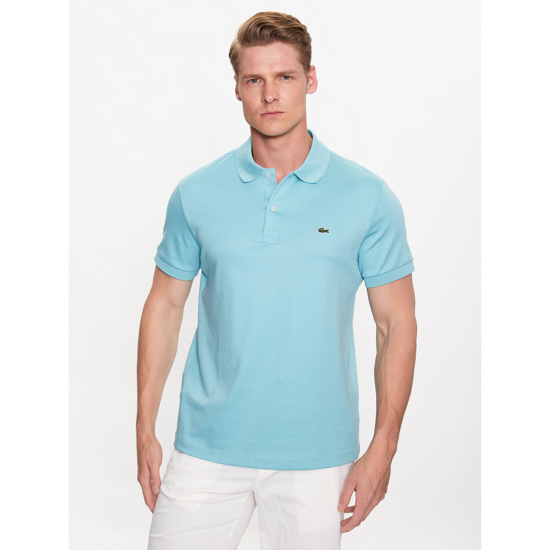 Lacoste Polo majica DH2050 Modra Regular Fit - Pepit.si