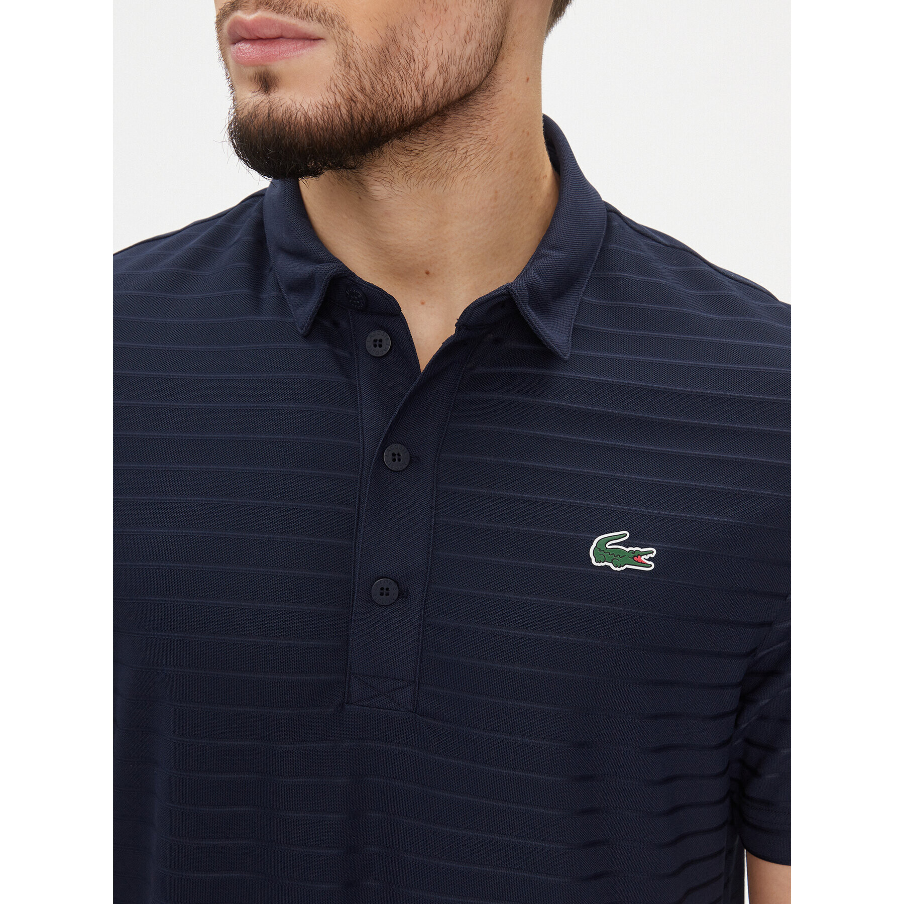 Lacoste Polo majica DH6844 Mornarsko modra Regular Fit - Pepit.si