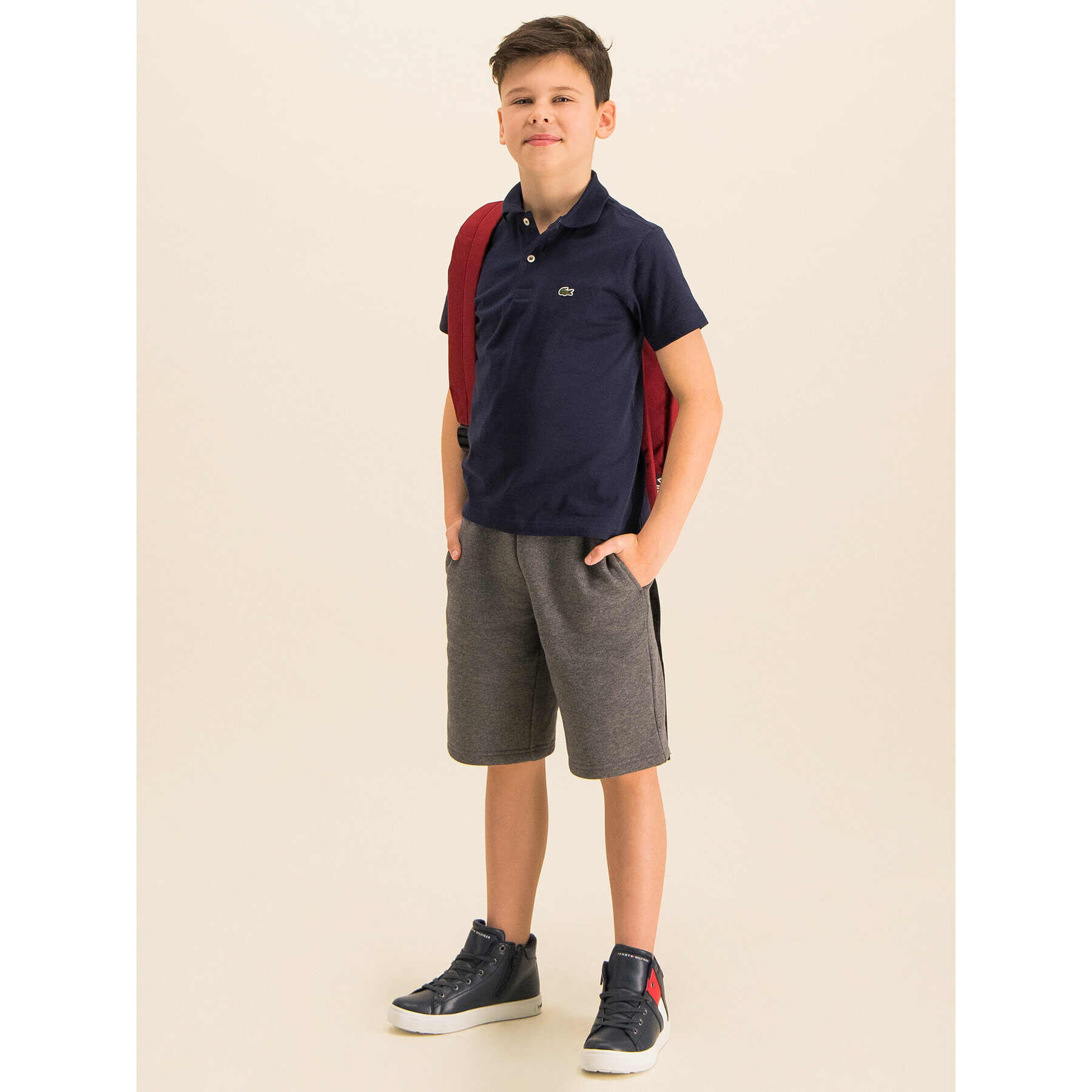 Lacoste Polo majica DJ2886 Mornarsko modra Regular Fit - Pepit.si