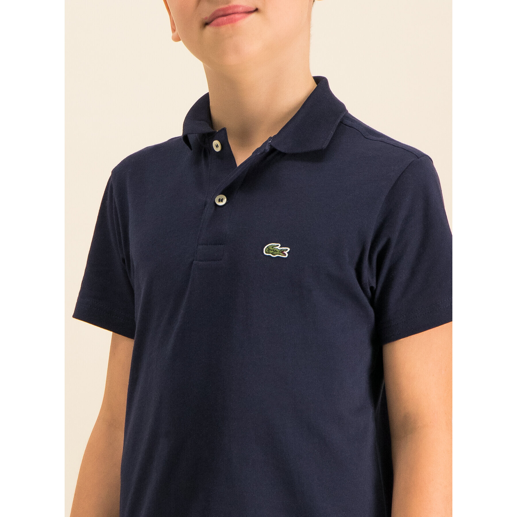 Lacoste Polo majica DJ2886 Mornarsko modra Regular Fit - Pepit.si