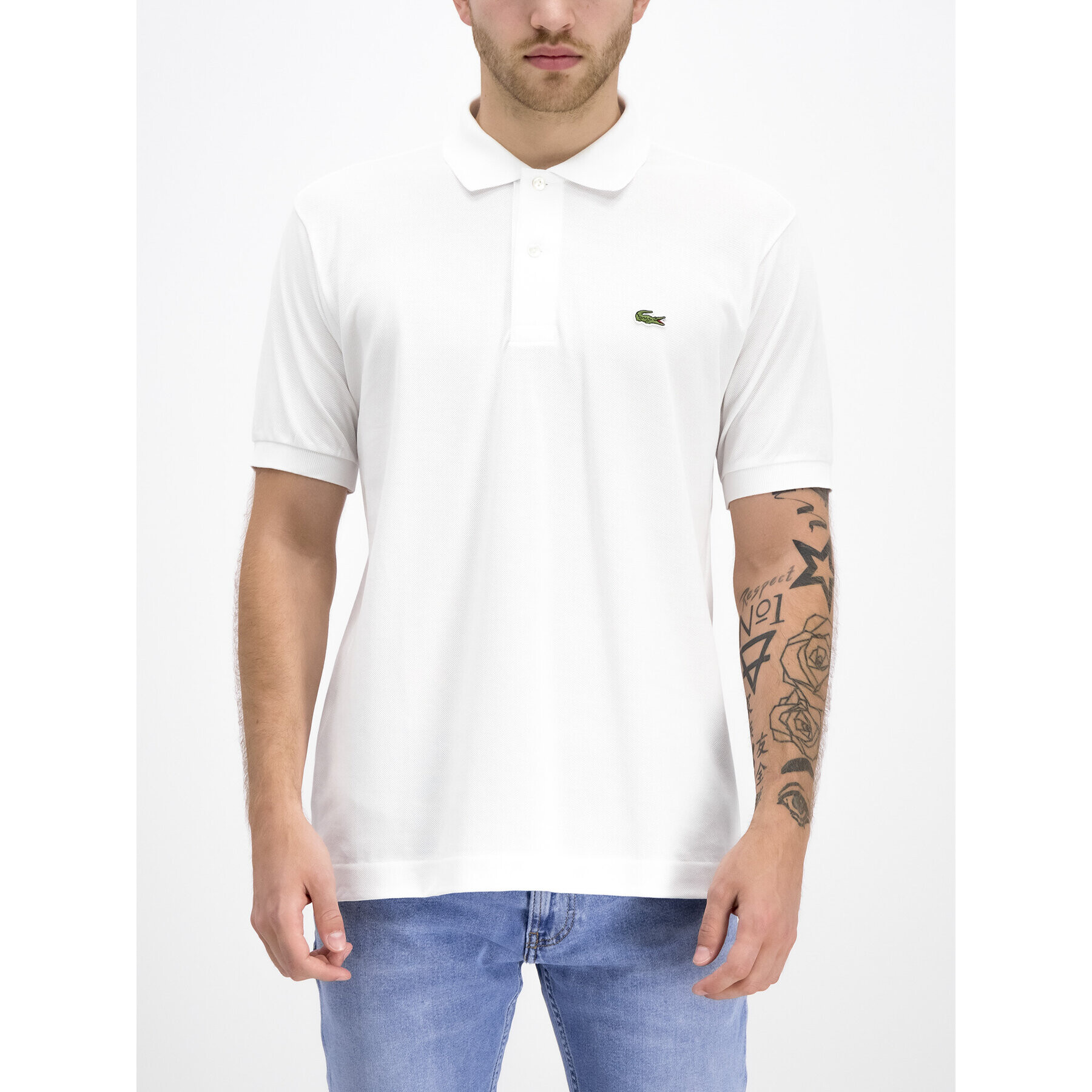 Lacoste Polo majica L1212 Bela Classic Fit - Pepit.si