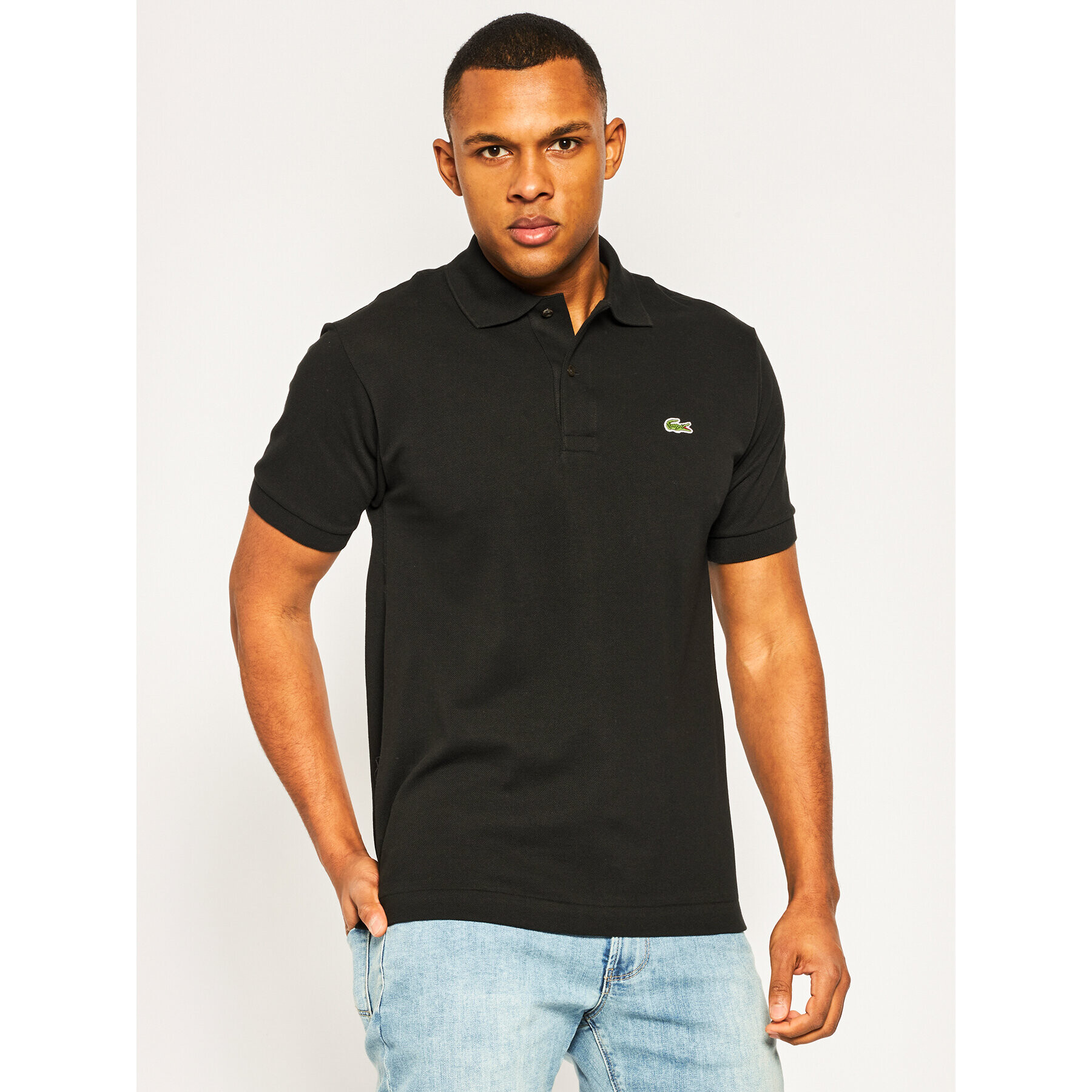 Lacoste Polo majica L1212 Črna Classic Fit - Pepit.si