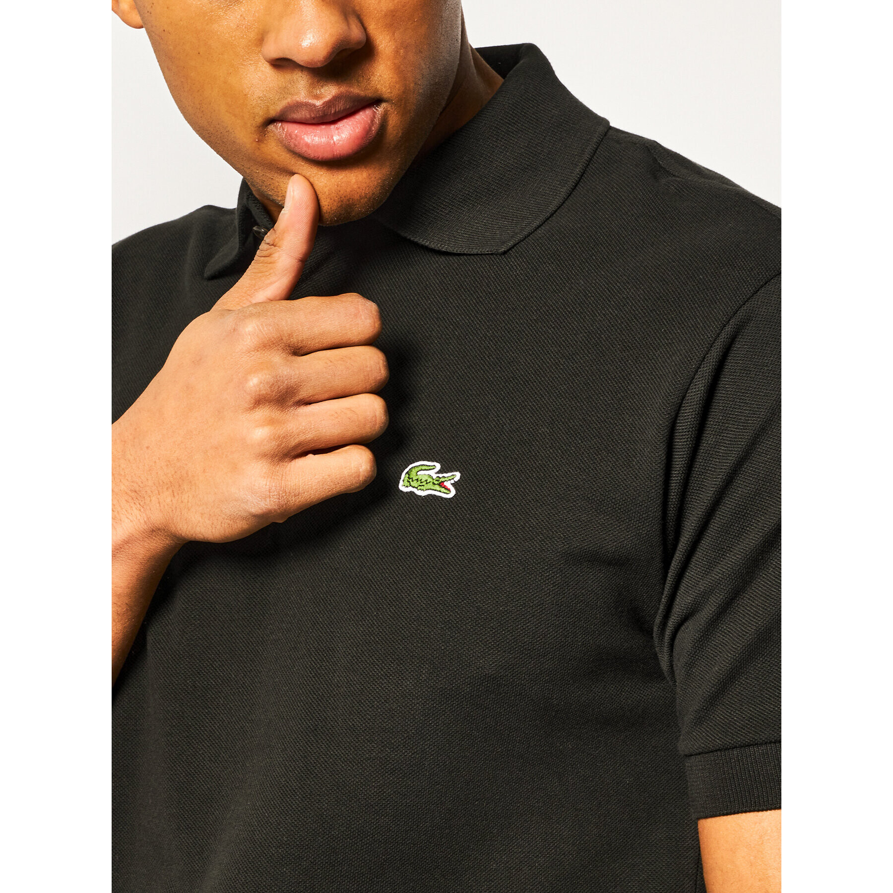 Lacoste Polo majica L1212 Črna Classic Fit - Pepit.si