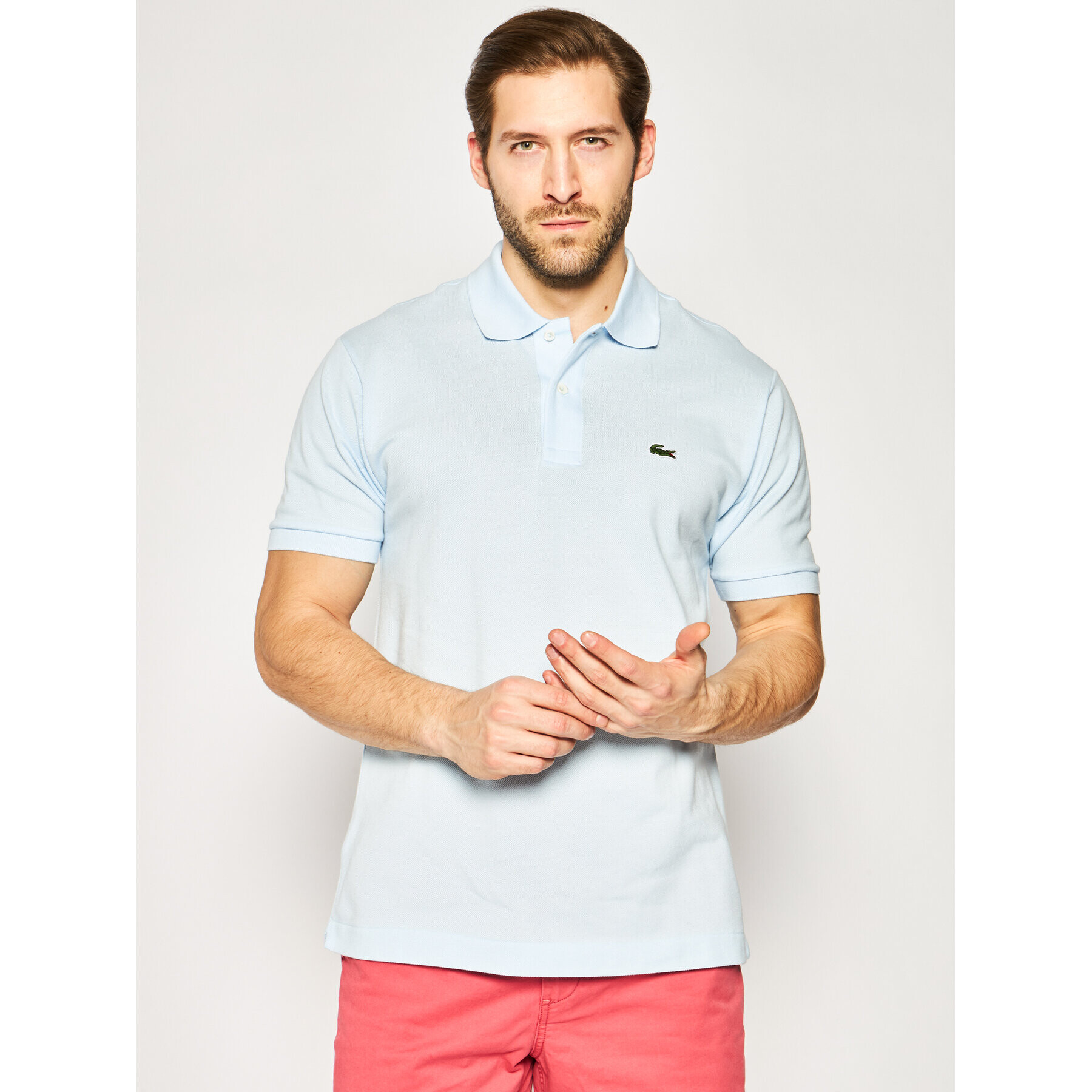 Lacoste Polo majica L1212 Modra Classic Fit - Pepit.si