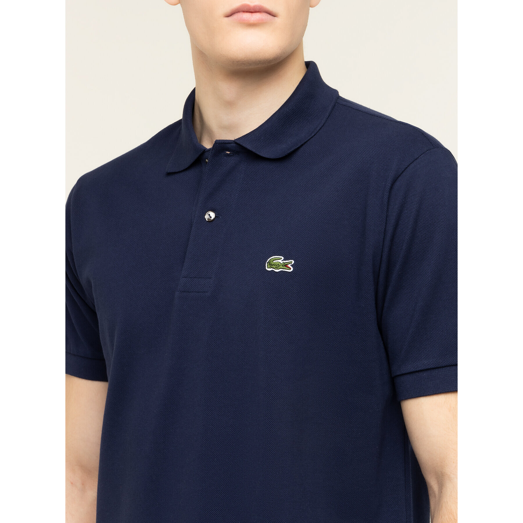 Lacoste Polo majica L1212 Mornarsko modra Classic Fit - Pepit.si