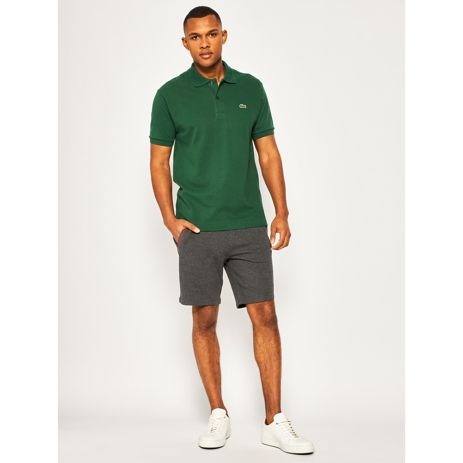 Lacoste Polo majica L1212 Zelena Regular Fit - Pepit.si