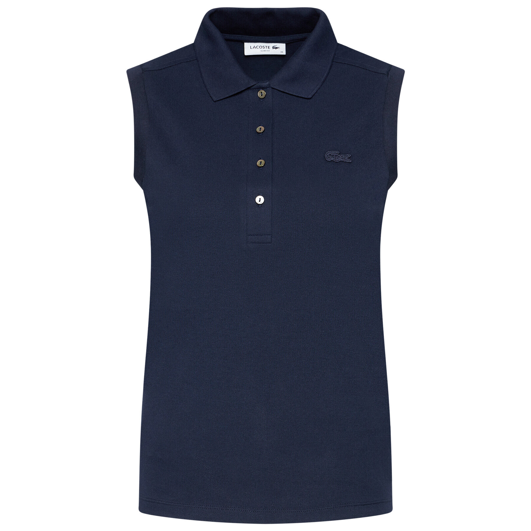 Lacoste Polo majica PF5445 Mornarsko modra Slim Fit - Pepit.si