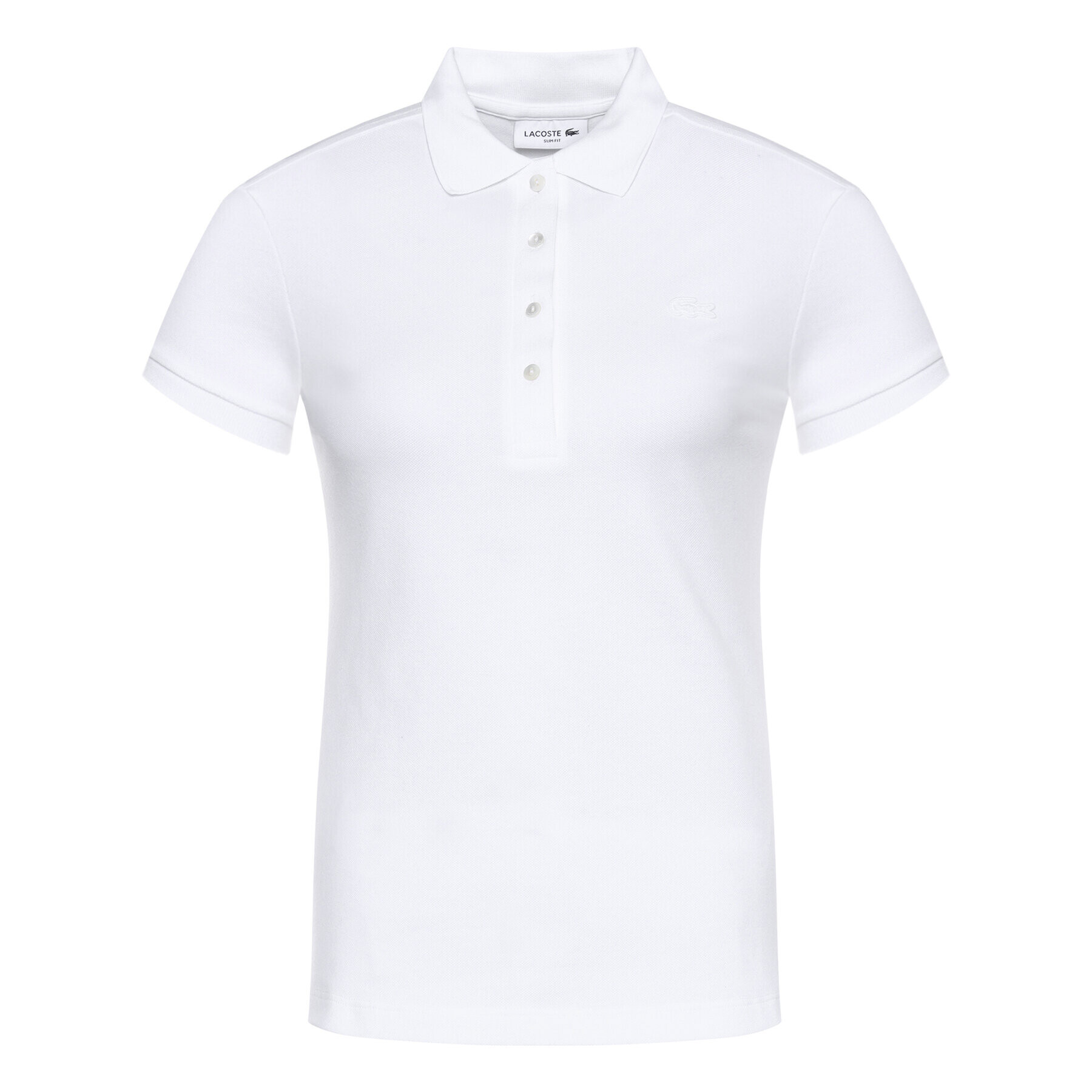 Lacoste Polo majica PF5462 Bela Slim Fit - Pepit.si