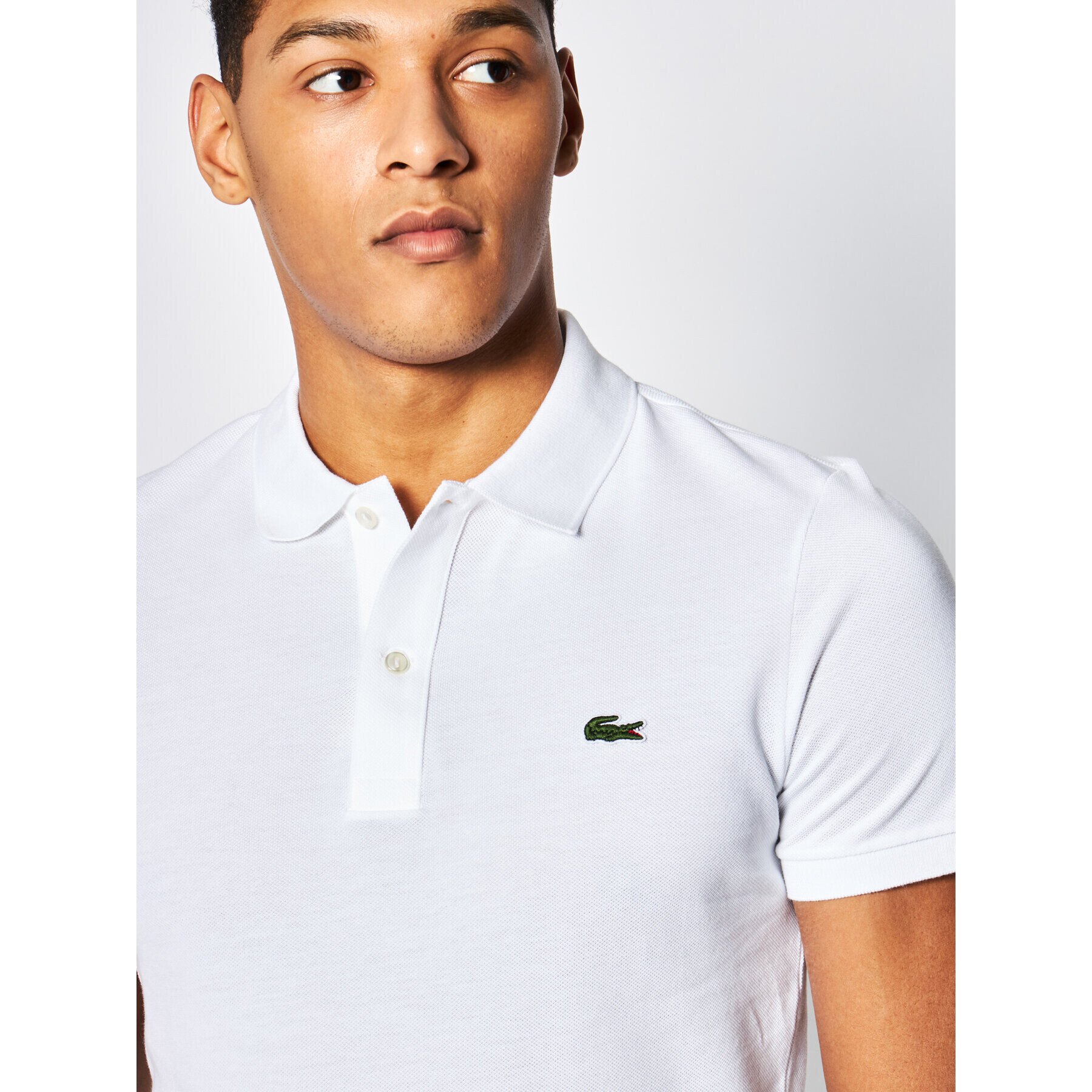 Lacoste Polo majica PH4012 Bela Slim Fit - Pepit.si