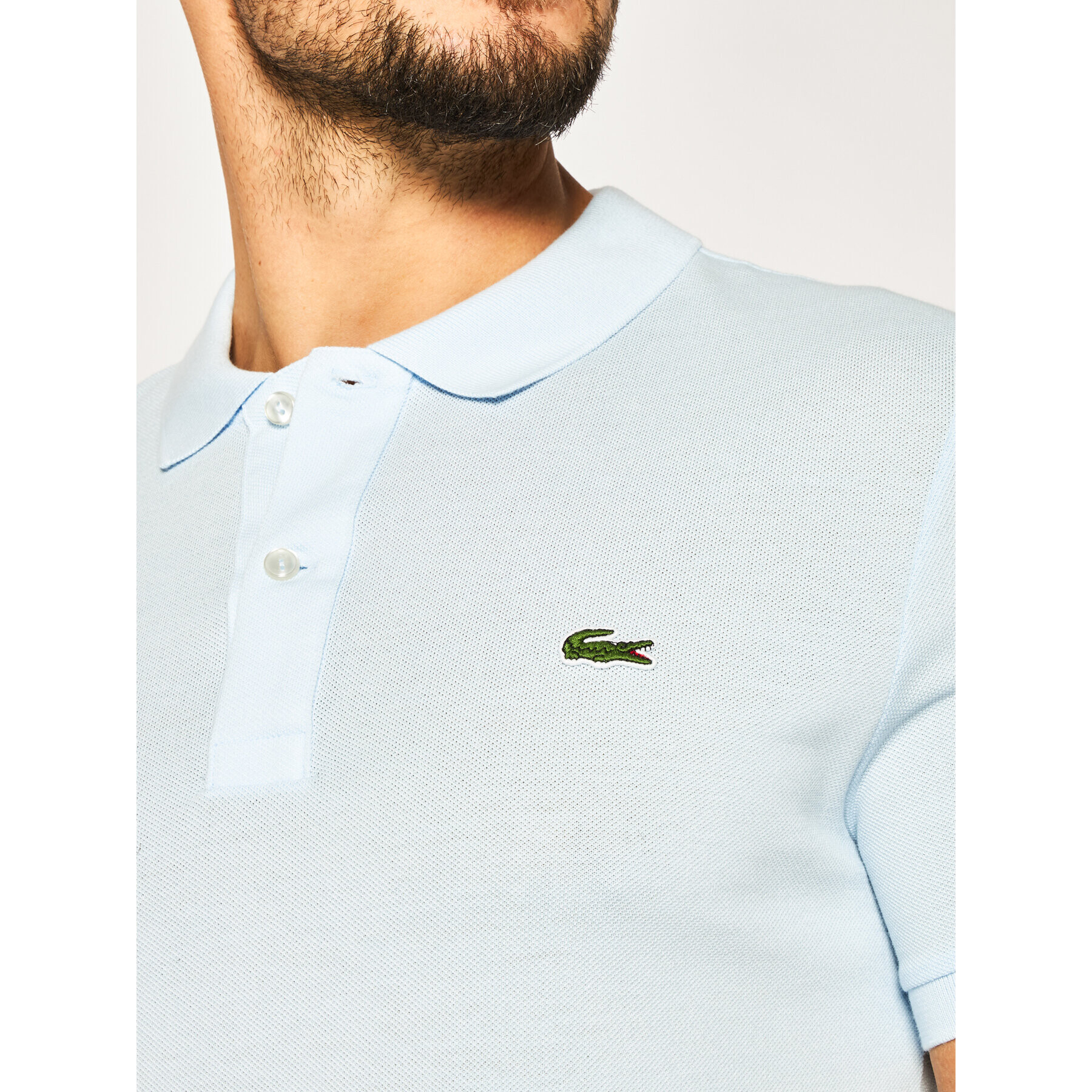 Lacoste Polo majica PH4012 Modra Slim Fit - Pepit.si