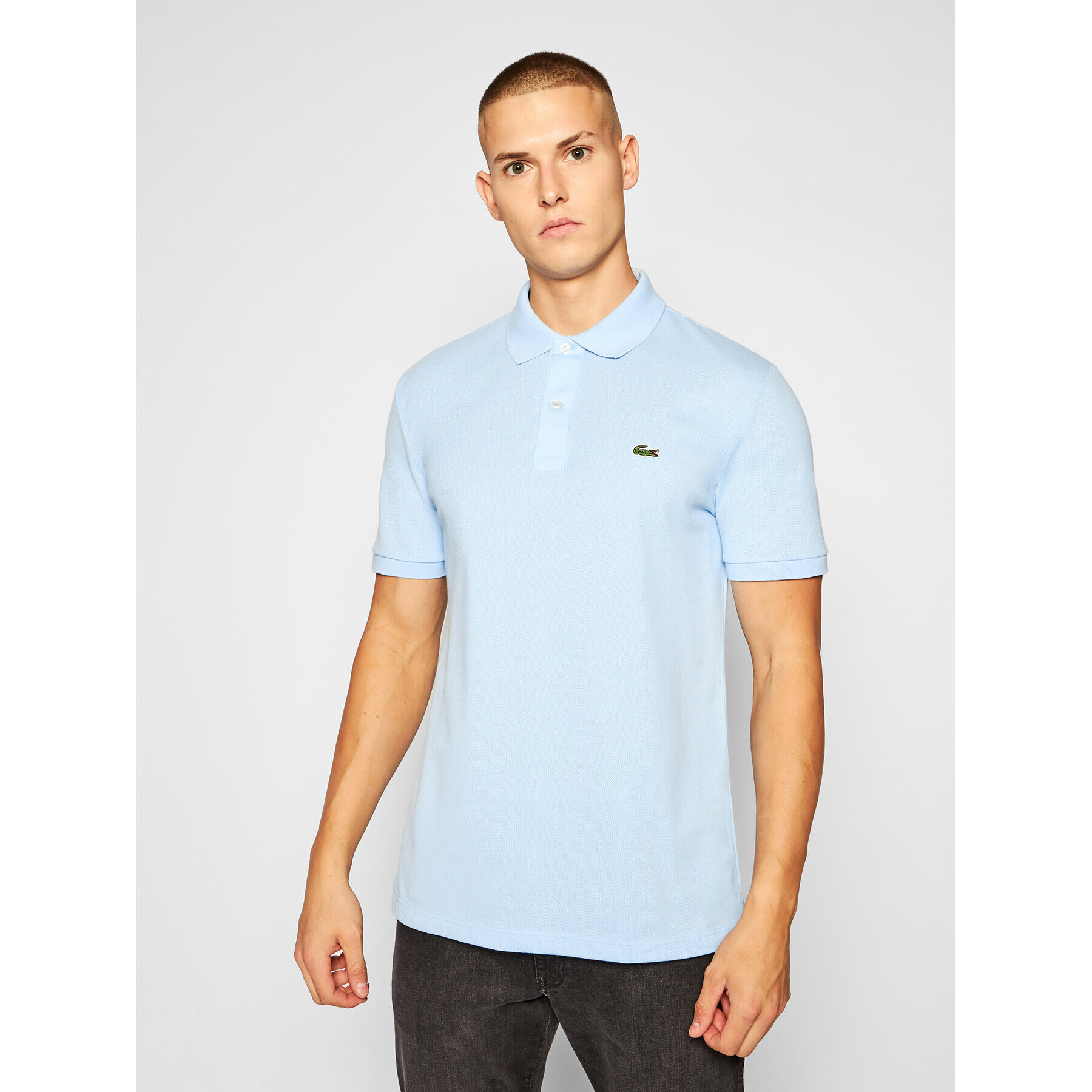 Lacoste Polo majica PH4012 Modra Slim Fit - Pepit.si