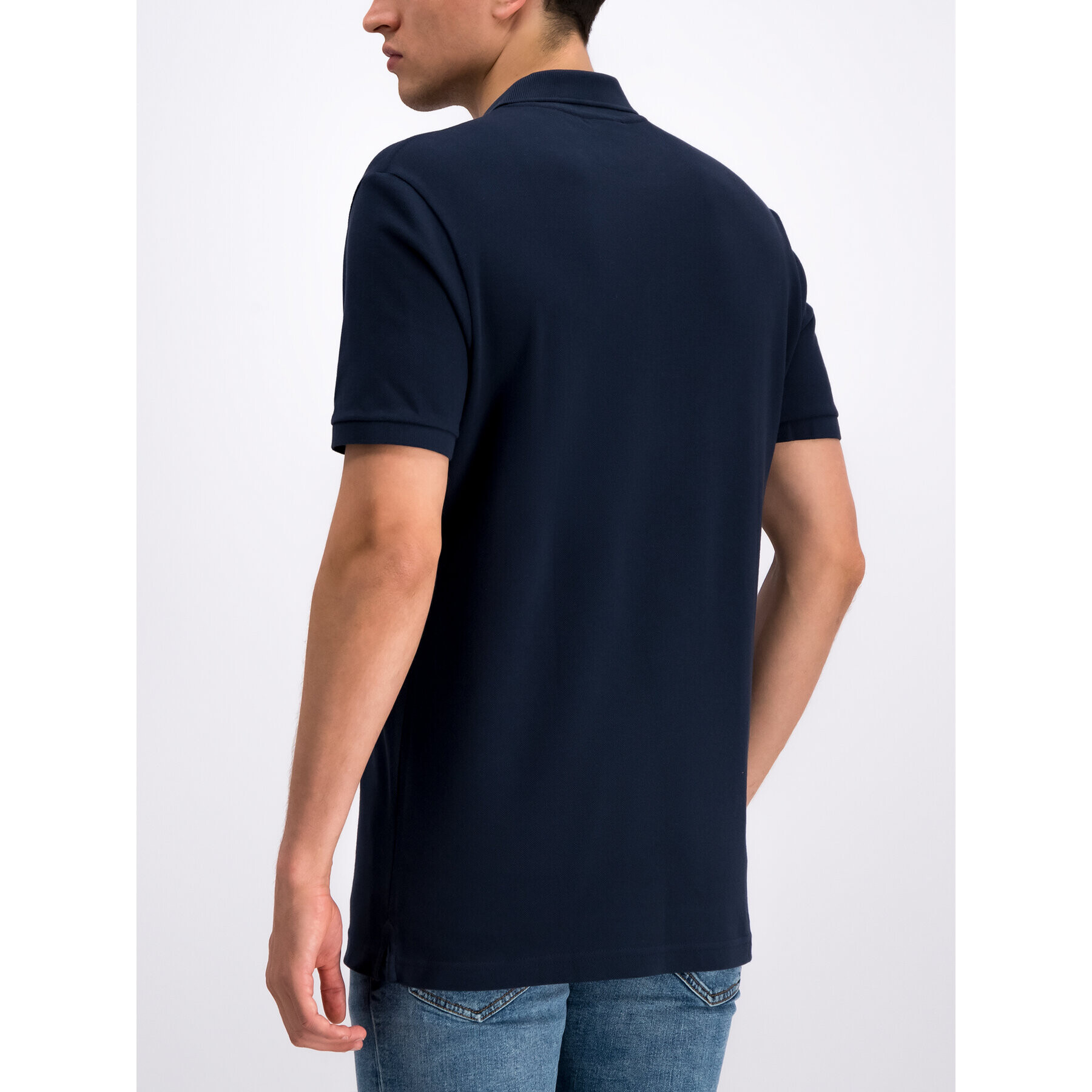 Lacoste Polo majica PH4012 Mornarsko modra Slim Fit - Pepit.si