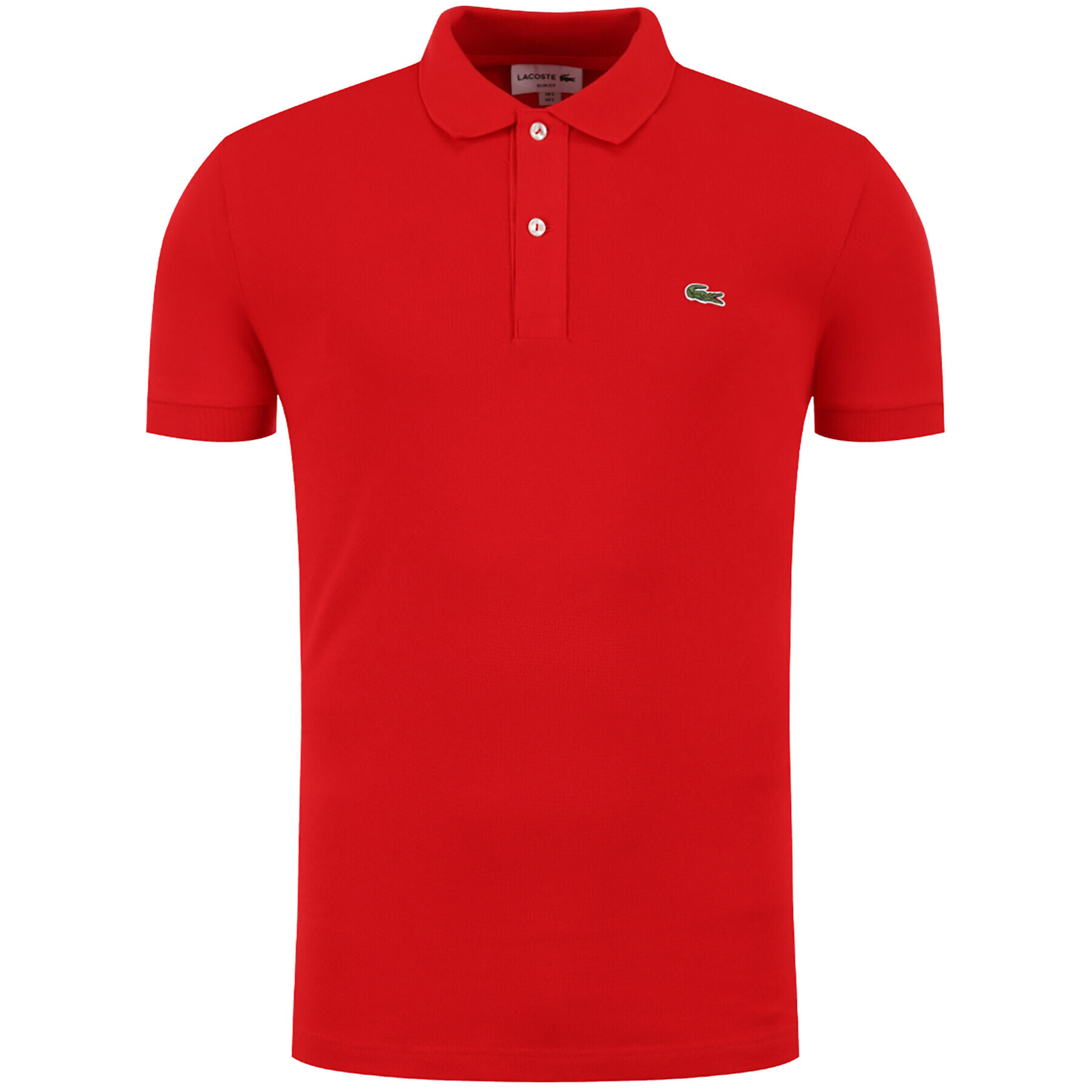 Lacoste Polo majica PH4012 Rdeča Slim Fit - Pepit.si