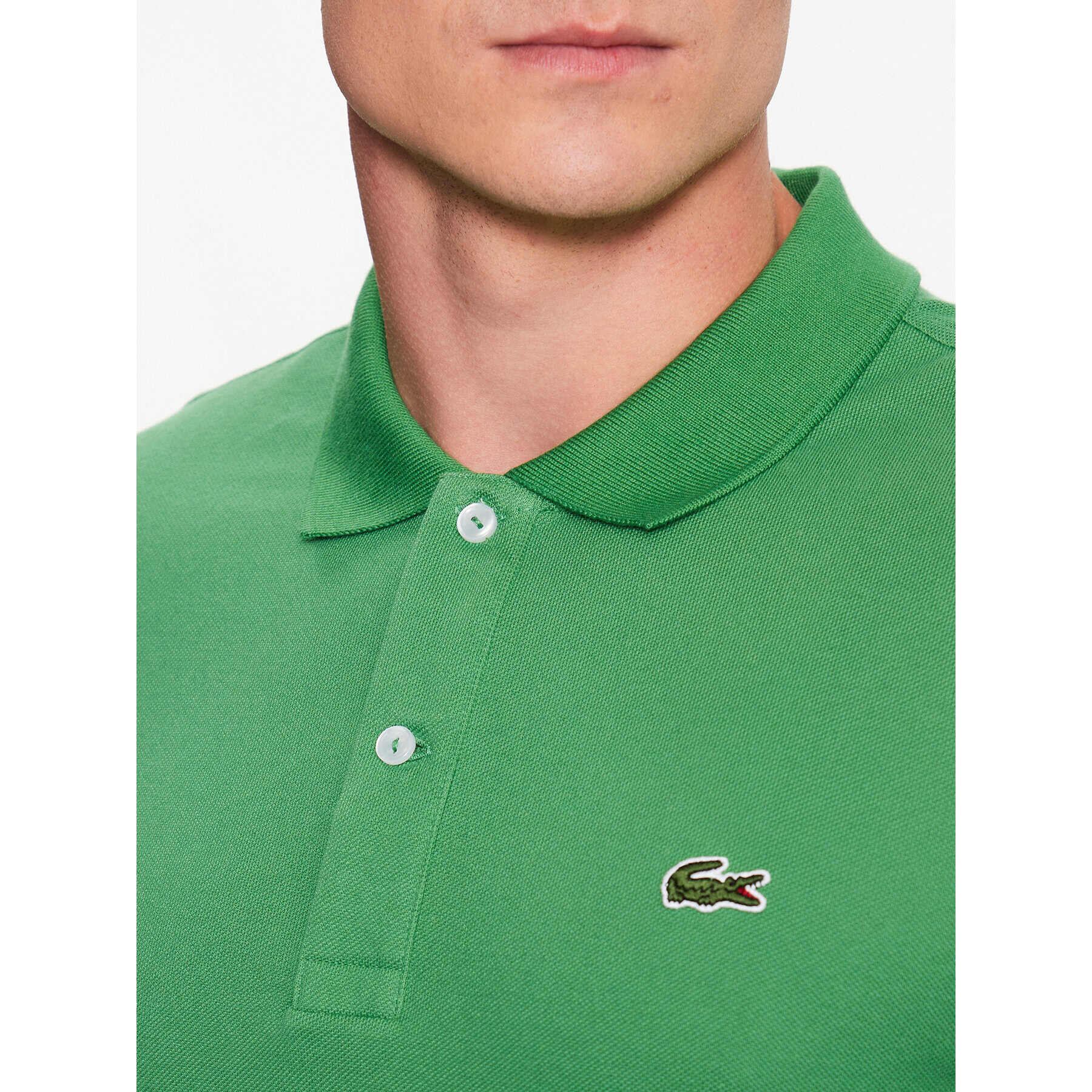 Lacoste Polo majica PH4012 Zelena Regular Fit - Pepit.si