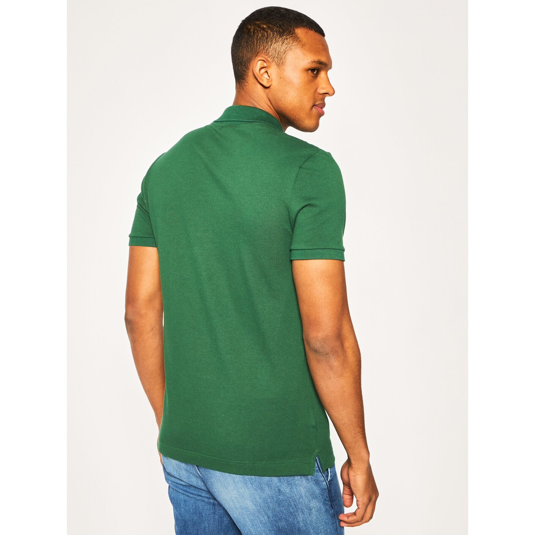 Lacoste Polo majica PH4012 Zelena Slim Fit - Pepit.si