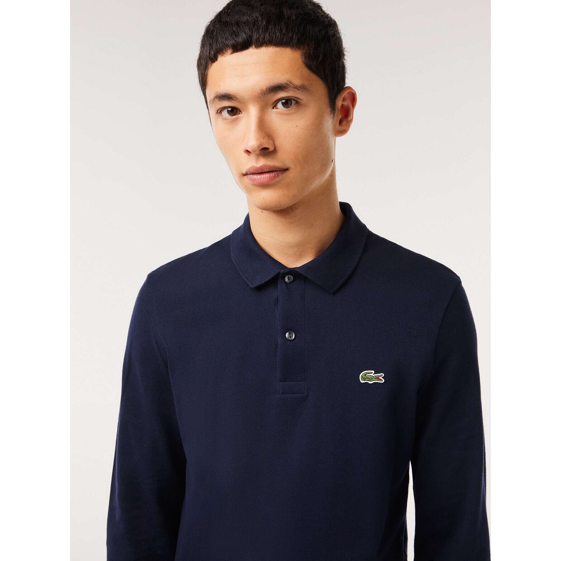 Lacoste Polo majica PH4013 Mornarsko modra Regular Fit - Pepit.si