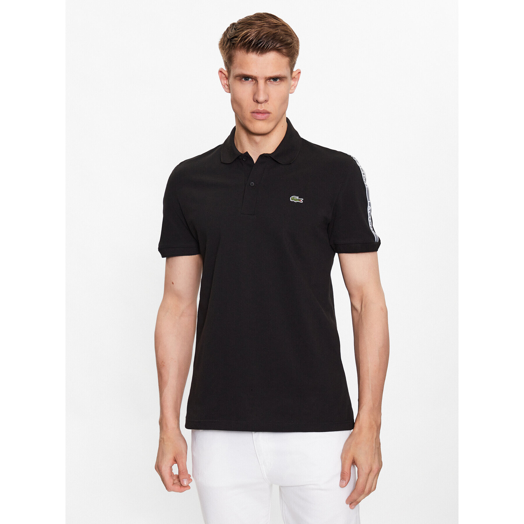 Lacoste Polo majica PH5075 Črna Regular Fit - Pepit.si